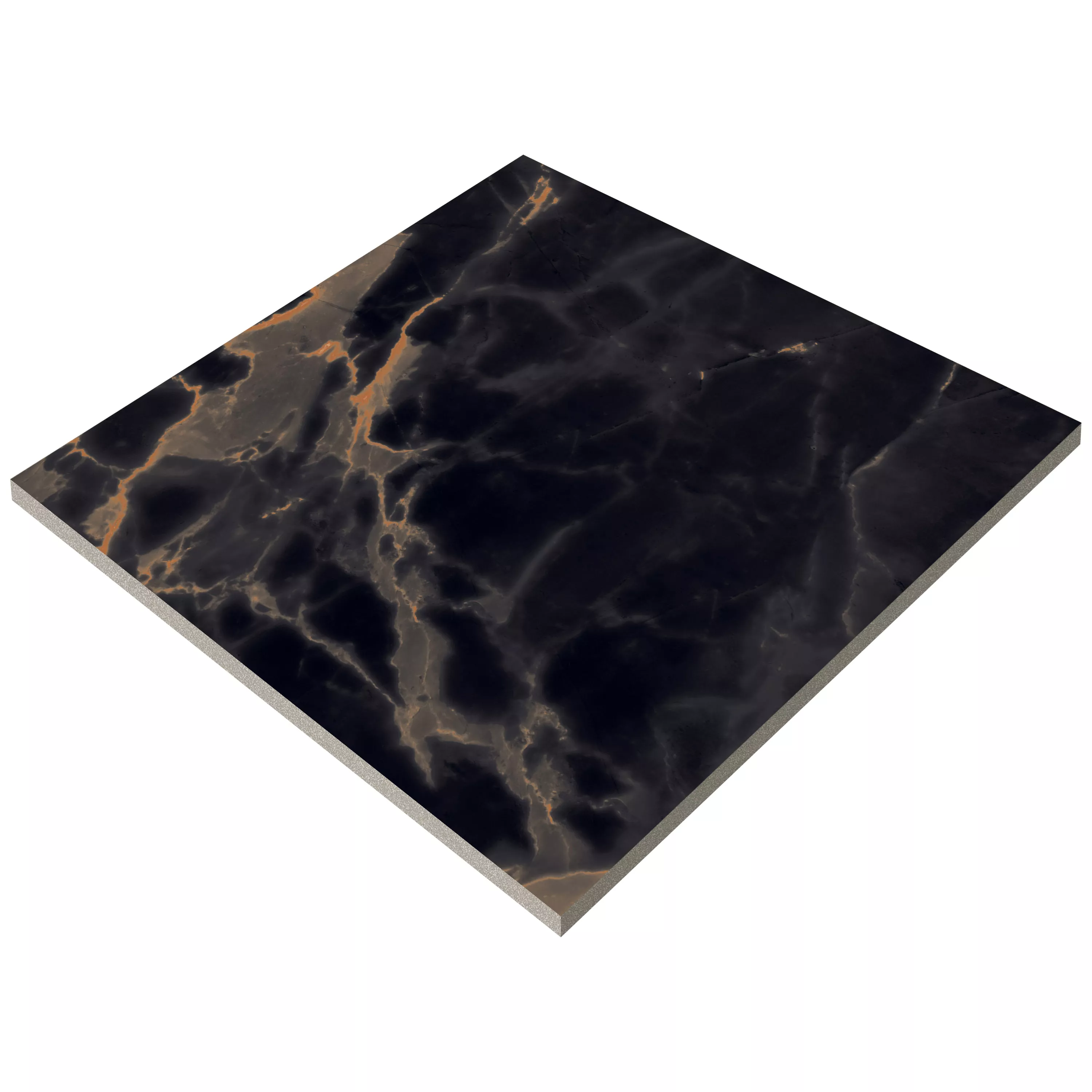 Ladrilho Livingstone Preto Ouro Polido 80x80cm