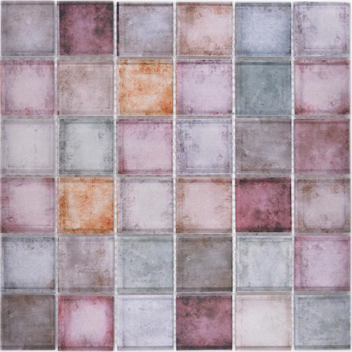 Mosaico De Vidro Azulejos Clementine Multicolorido