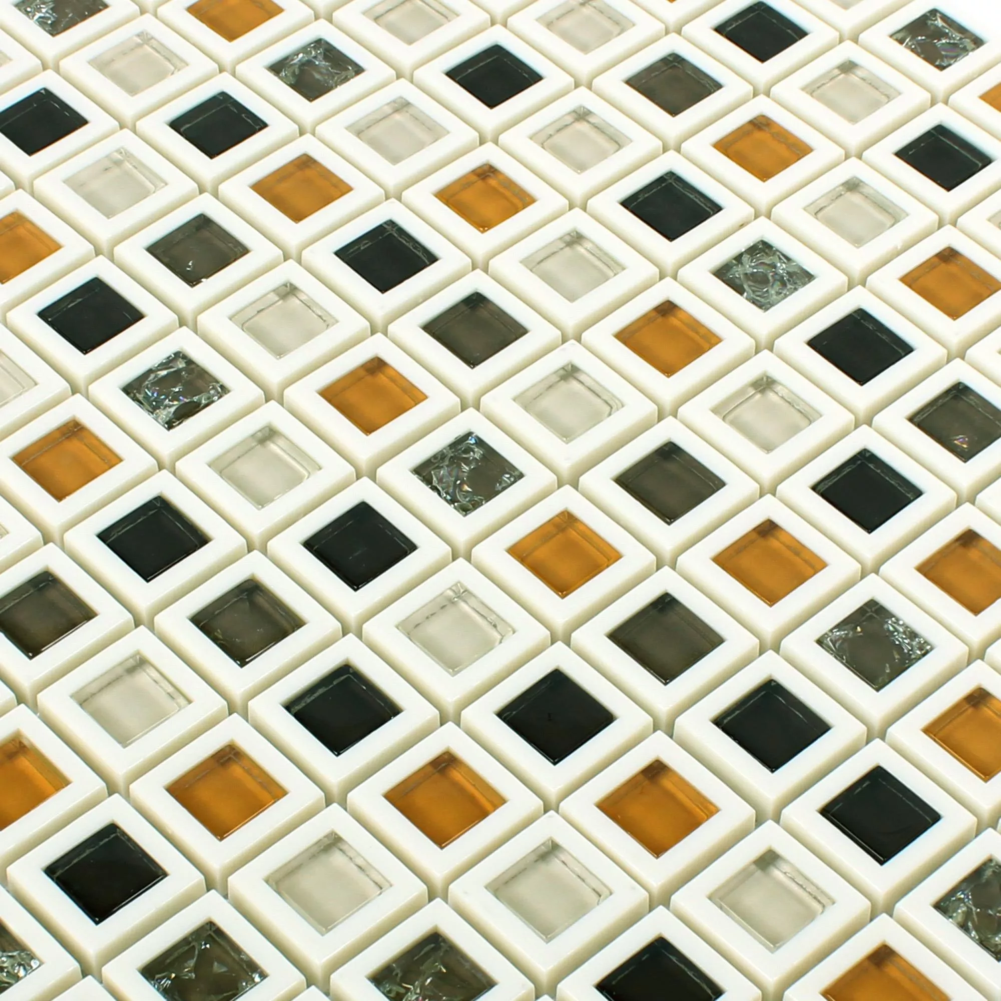 Vidro Plástico Mosaico Anatolia Marrom