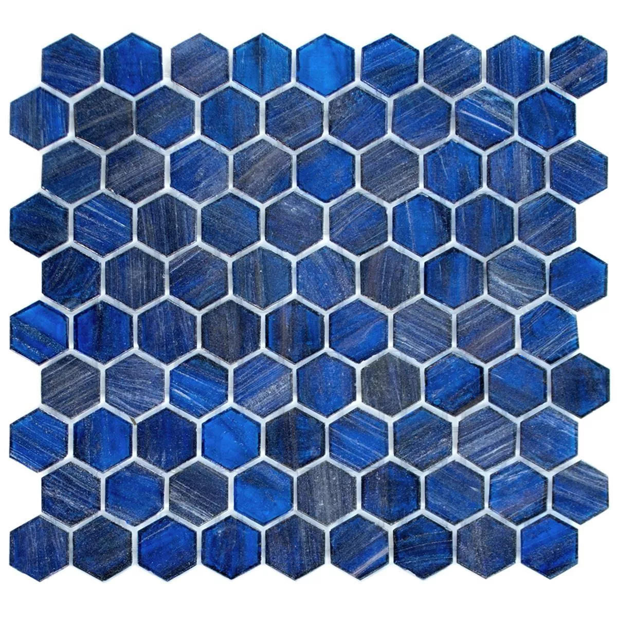 Mosaico De Vidro Azulejos Trend-Vi Hexagonal 239 Azul