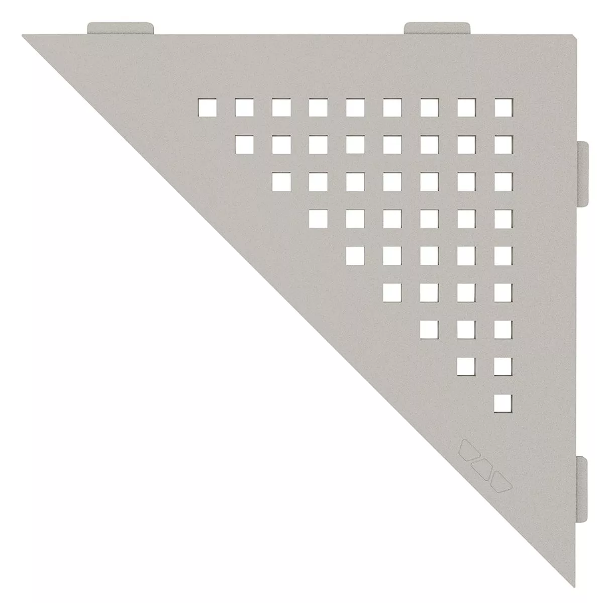 Prateleira de parede prateleira de chuveiro Schlüter triângulo 21x21cm quadrado bege