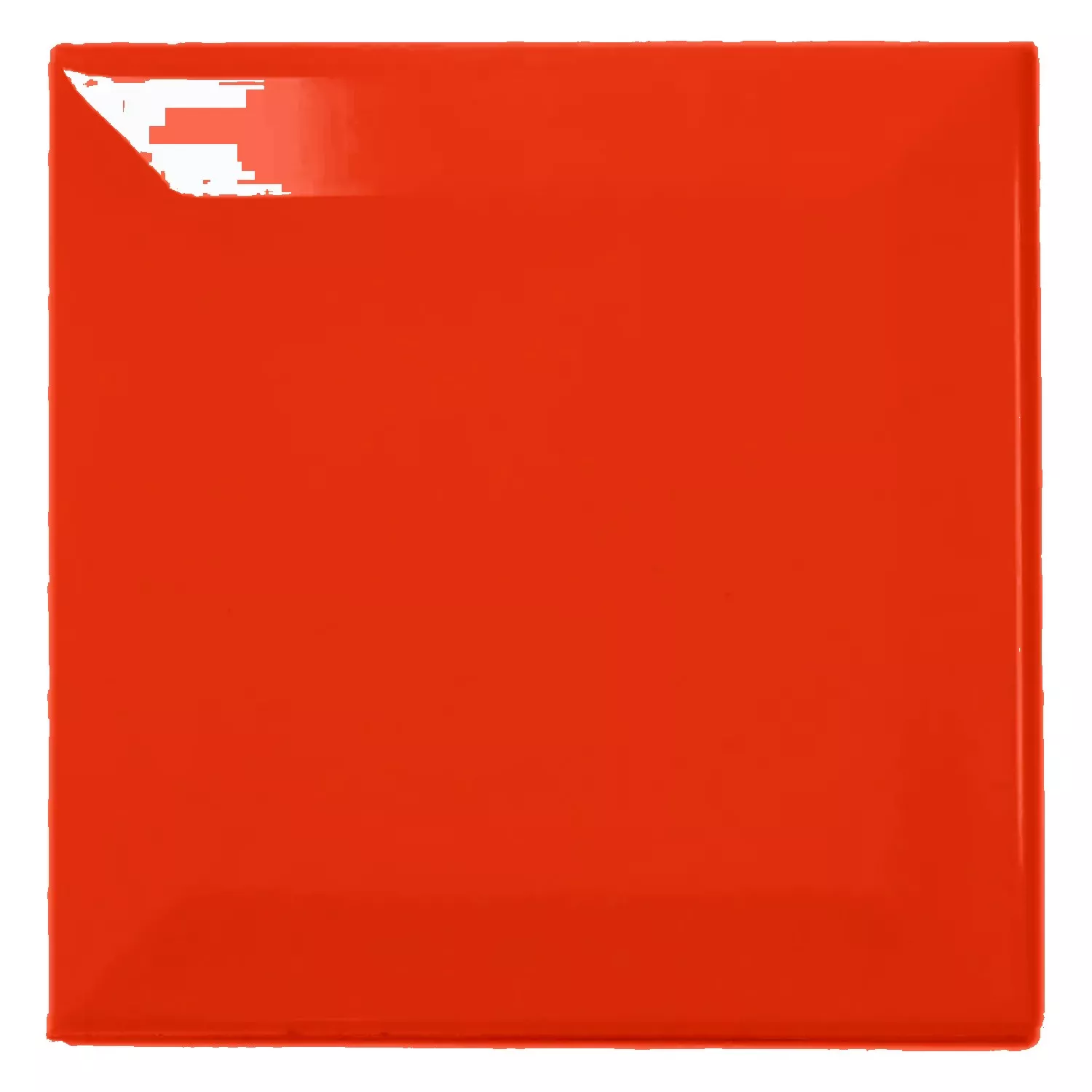 Ladrilho do metrô Vermelho Brilhante 10x10 cm Faceta Catarina Rojo