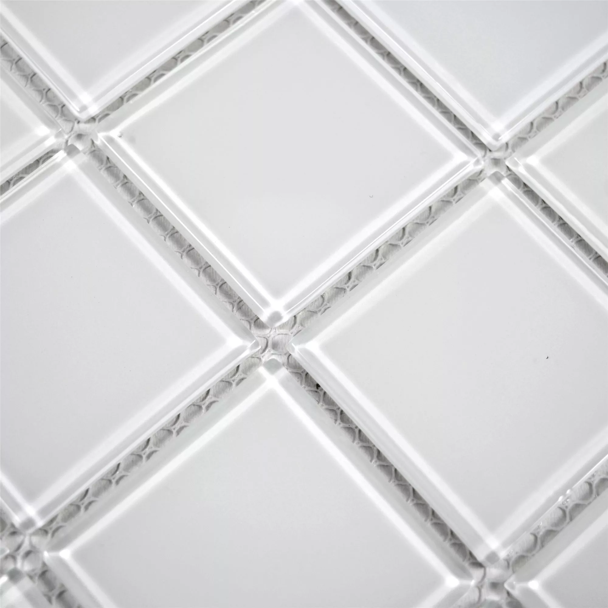 Mosaico De Vidro Azulejos Brahma Super Branco Uni