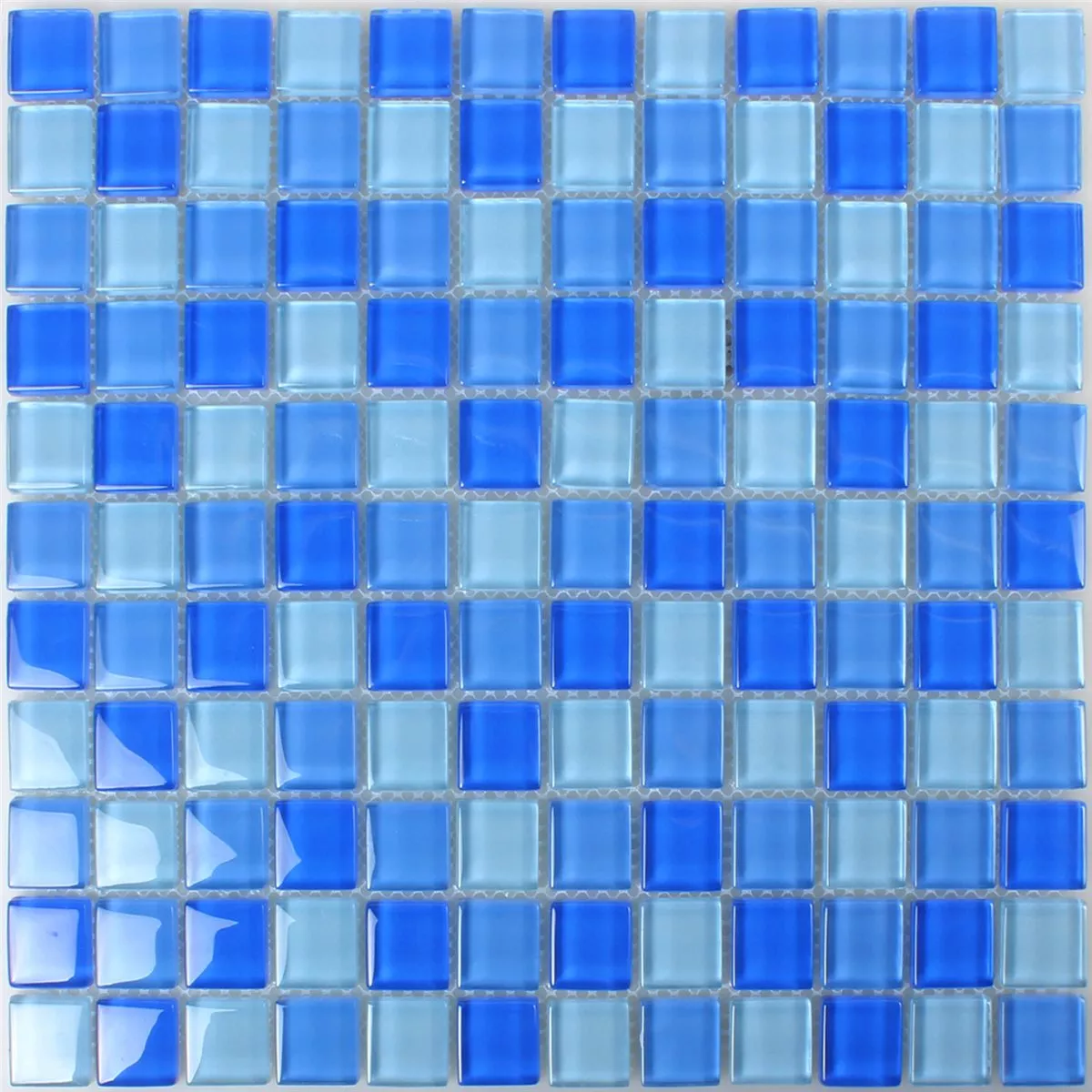 Padrão de Mosaico De Vidro Azulejos Neptune Azul Mix