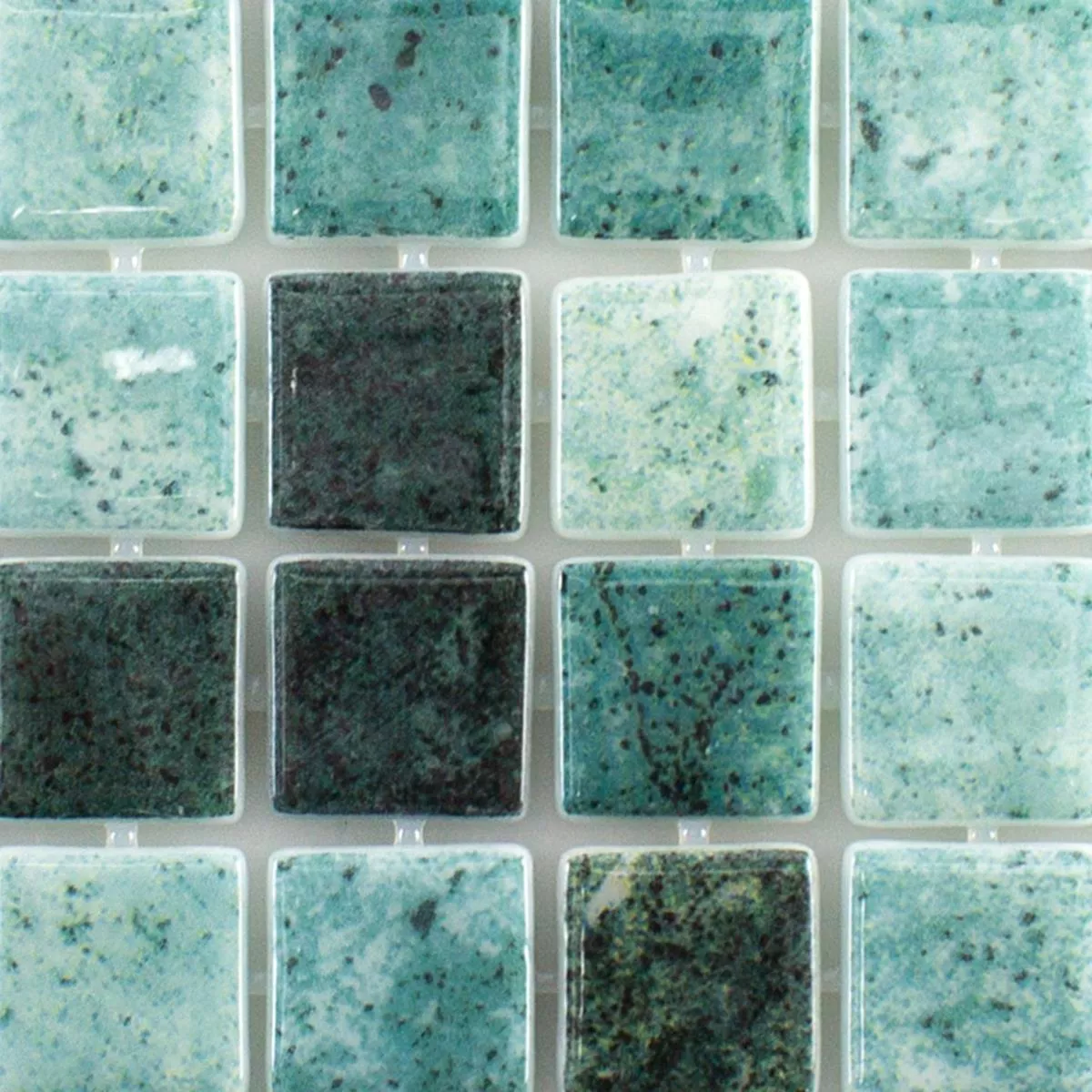 Padrão de Mosaico de Piscina de Vidro Baltic Verde