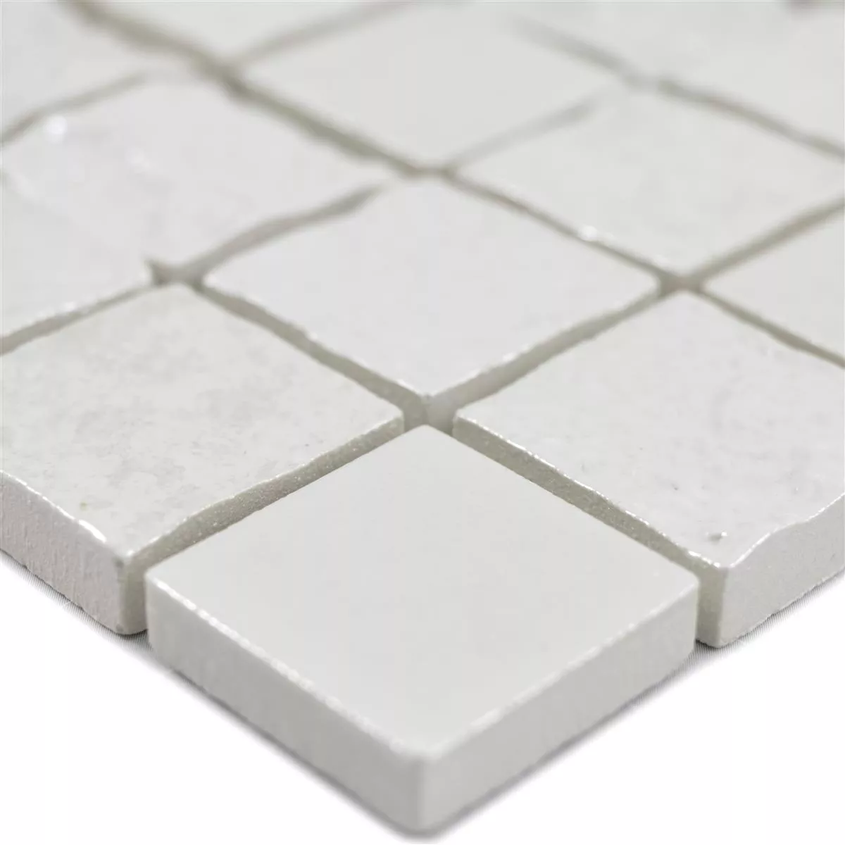 Padrão de Mosaico Cerâmico Azulejos Shogun 3D Branco 