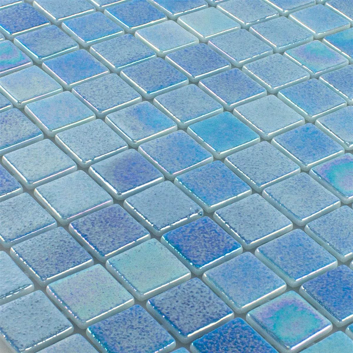 Padrão de Vidro Piscina Pool Mosaico McNeal Azul Claro 25