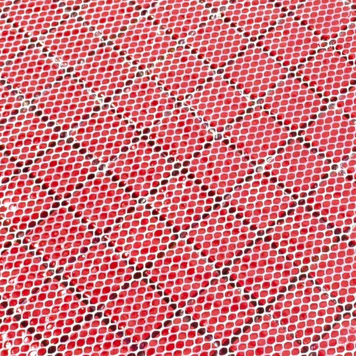 Mosaico De Vidro Azulejos Santa Cruz Estruturada Vermelho