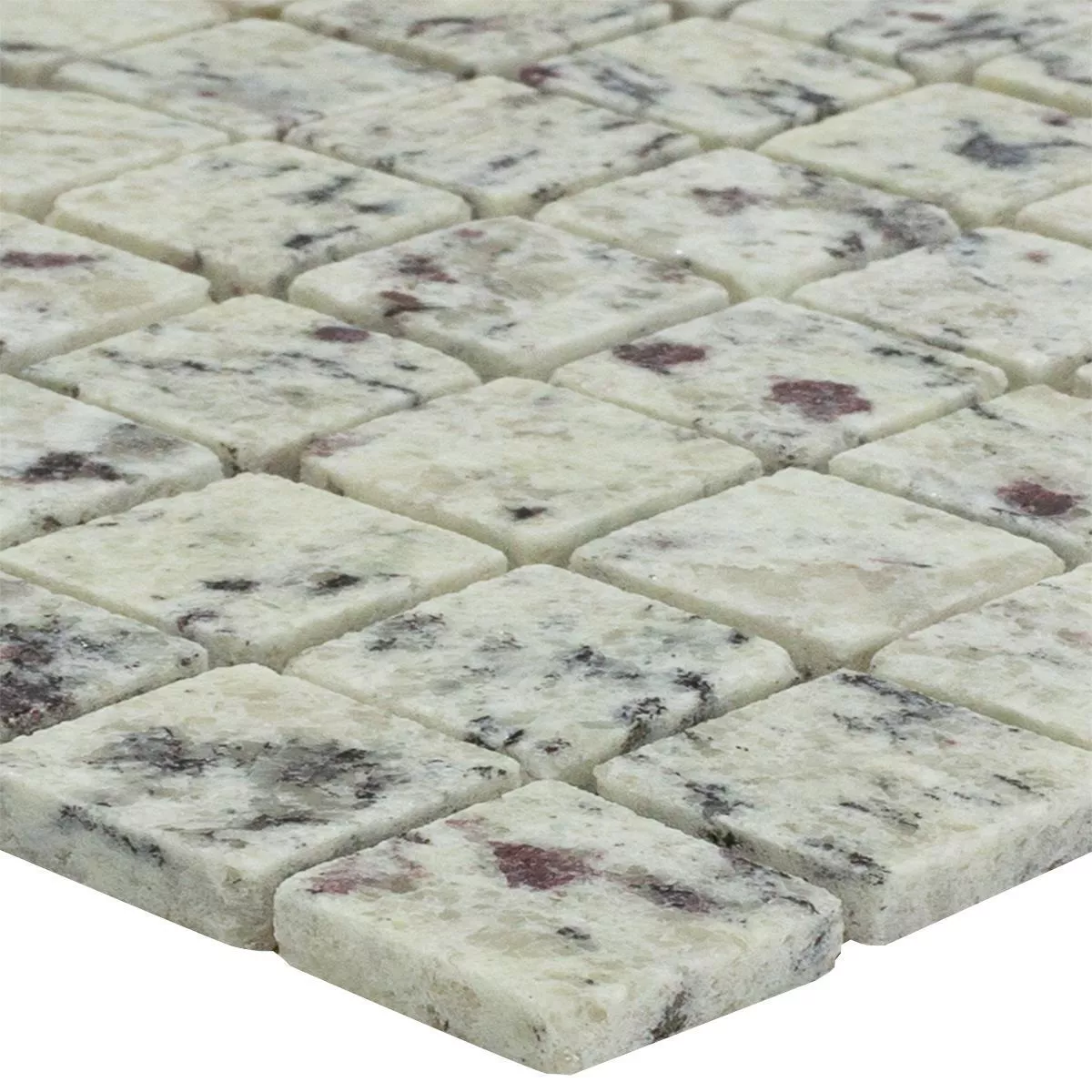 Azulejo Mosaico Granito 23x23x8mm Kashmir Branco