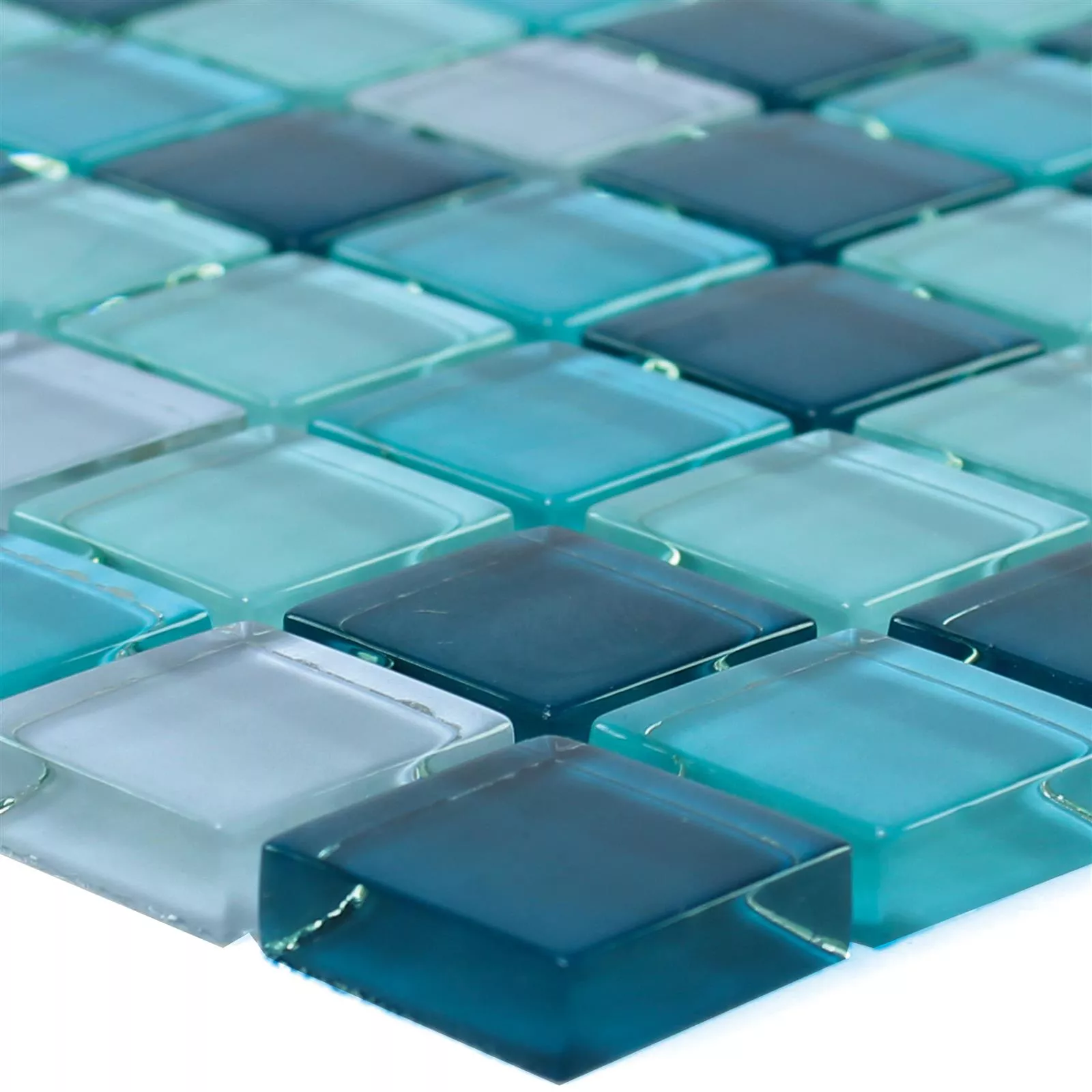 Padrão de Mosaico De Vidro Azulejos Palikir Azul Verde Mix