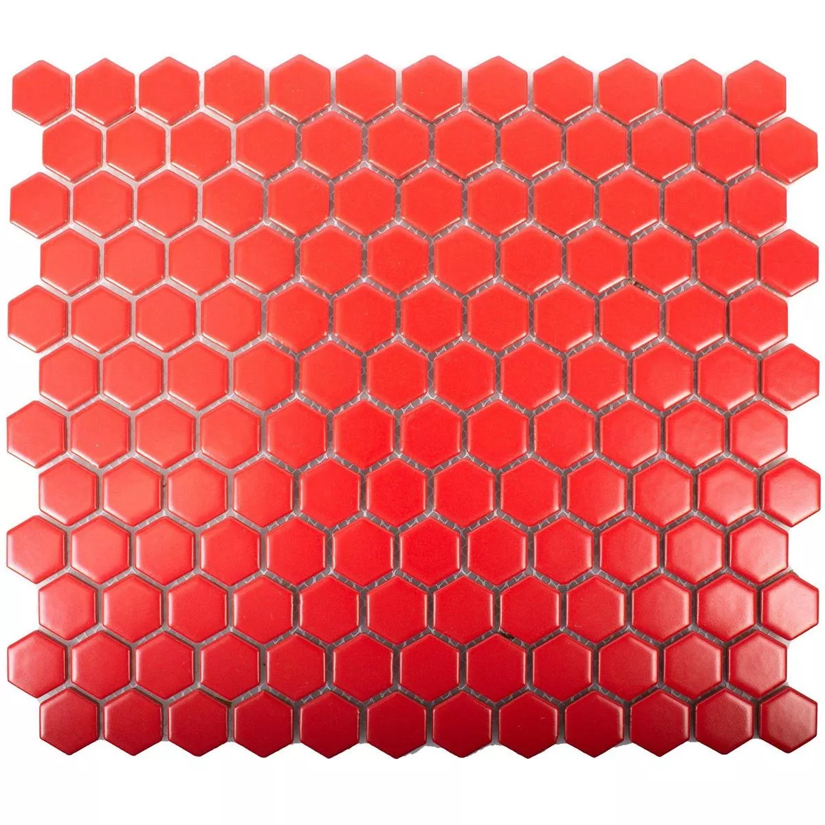 Padrão de Cerâmica Azulejo Mosaico Zenon Vermelho Fosco