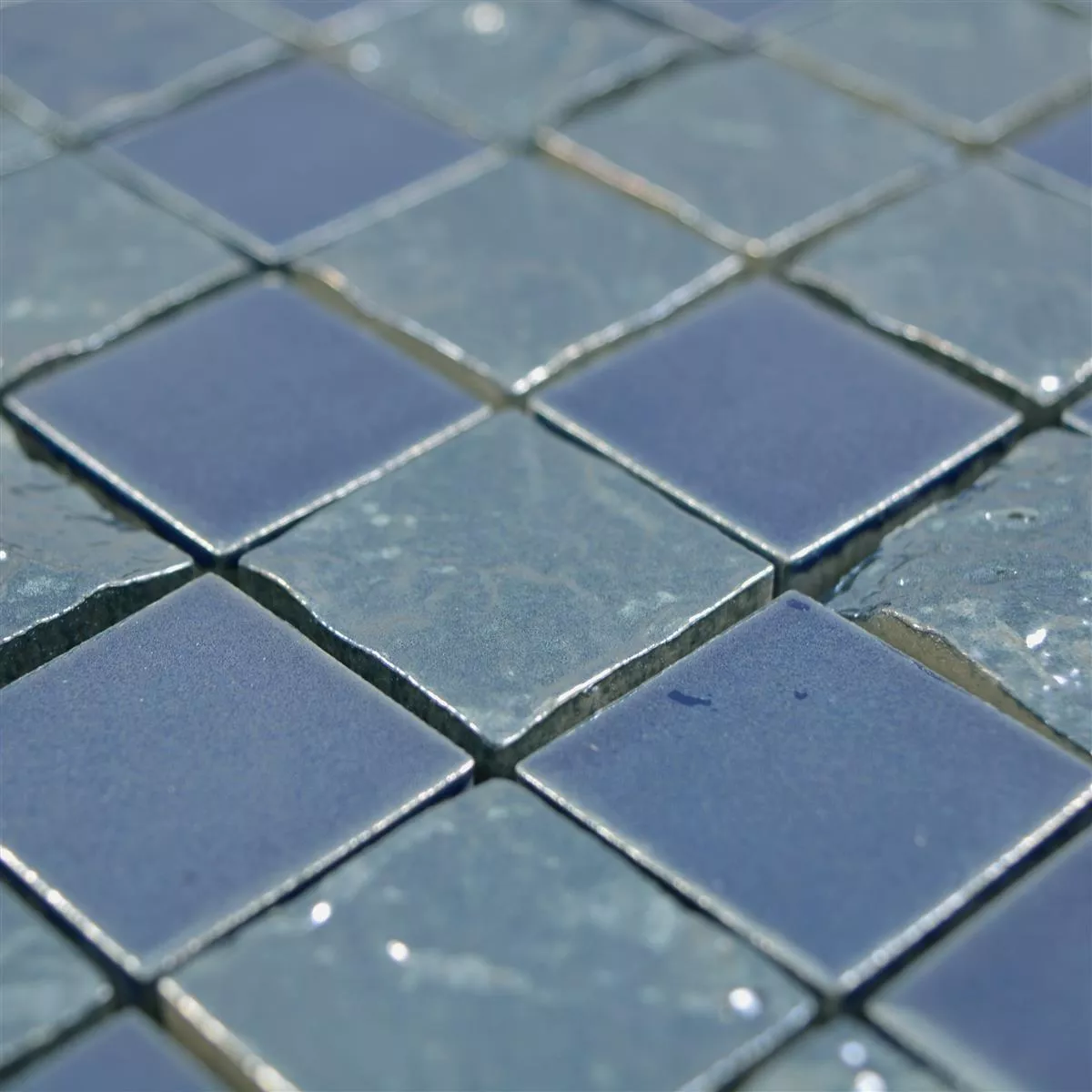 Mosaico Cerâmico Azulejos Shogun 3D Azul