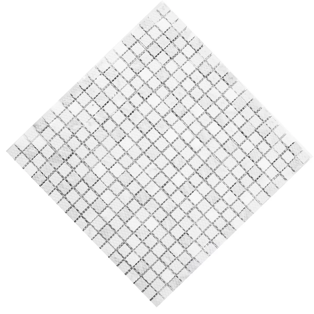 Padrão de Mosaico De Vidro Azulejos Lexington Vidro Mistura de Materiais Branco