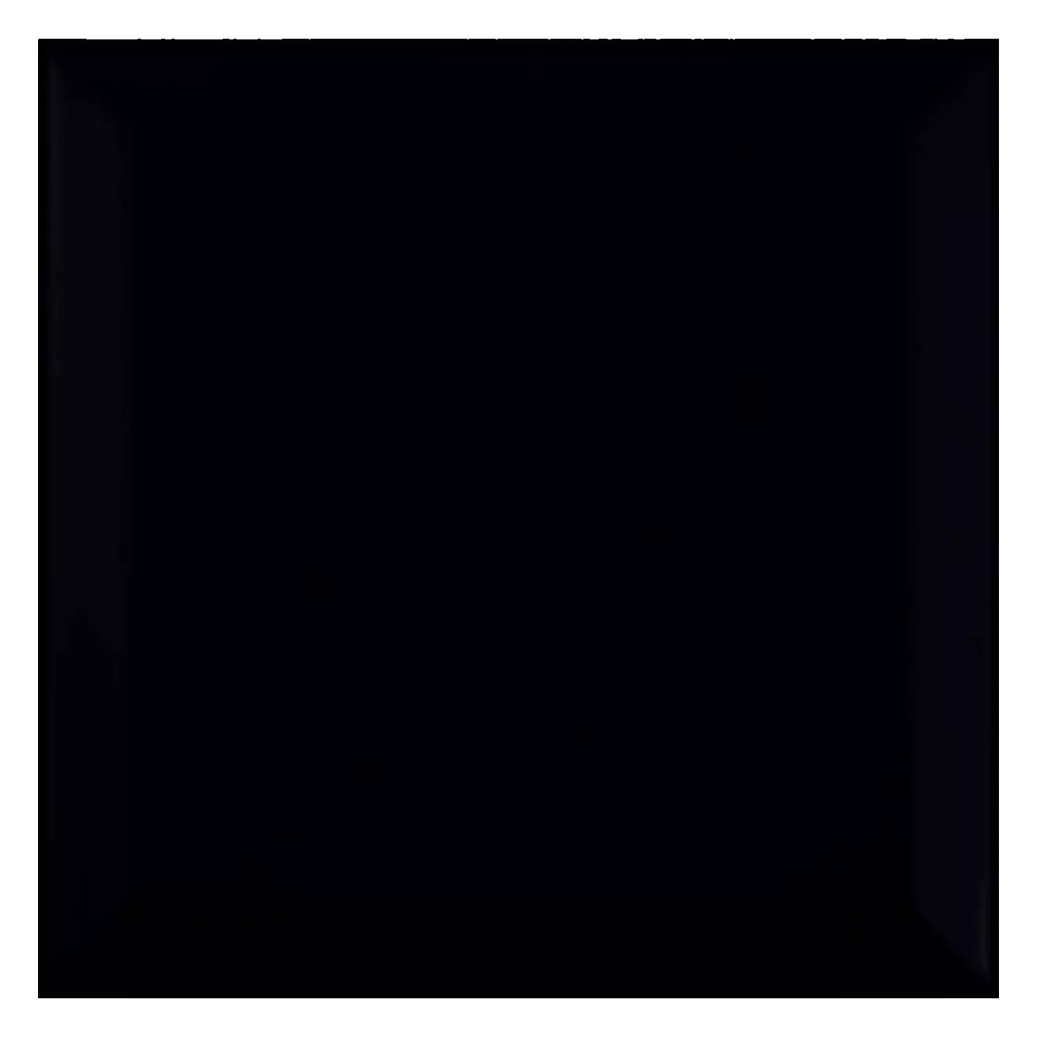 Ladrilho do metrô Preto Fosco 15x15 cm Faceta Eris Negro