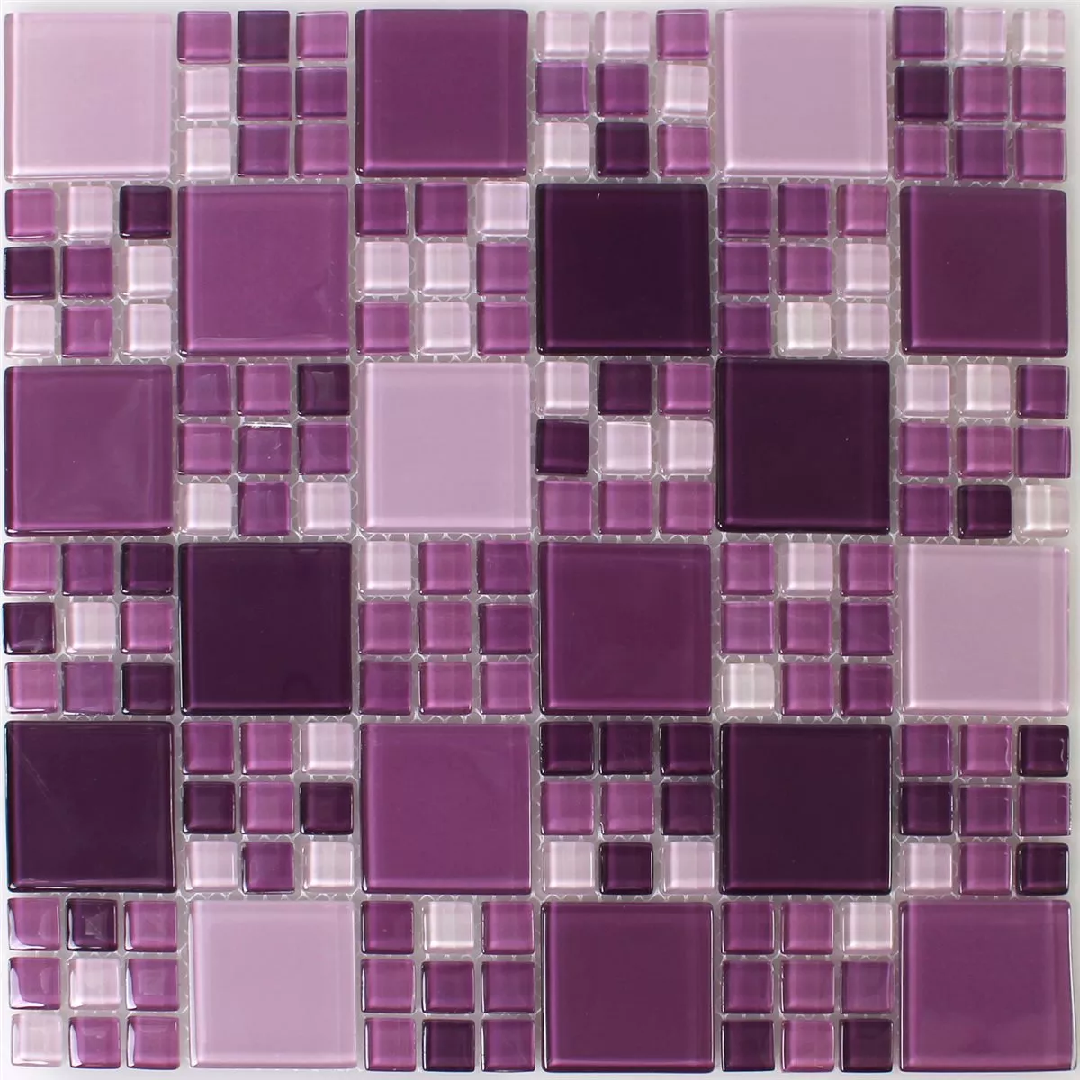 Padrão de Mosaico De Vidro Azulejos Purple Mix