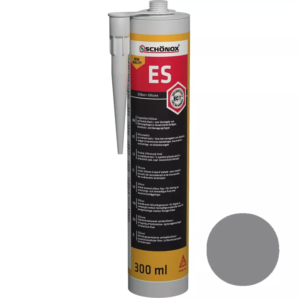 Selante de silicone para juntas Schönox ES Platinum Grey (300ml)