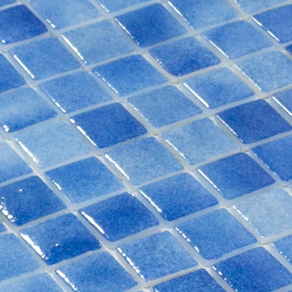 Vidro Piscina Pool Mosaico Lagoona Azul