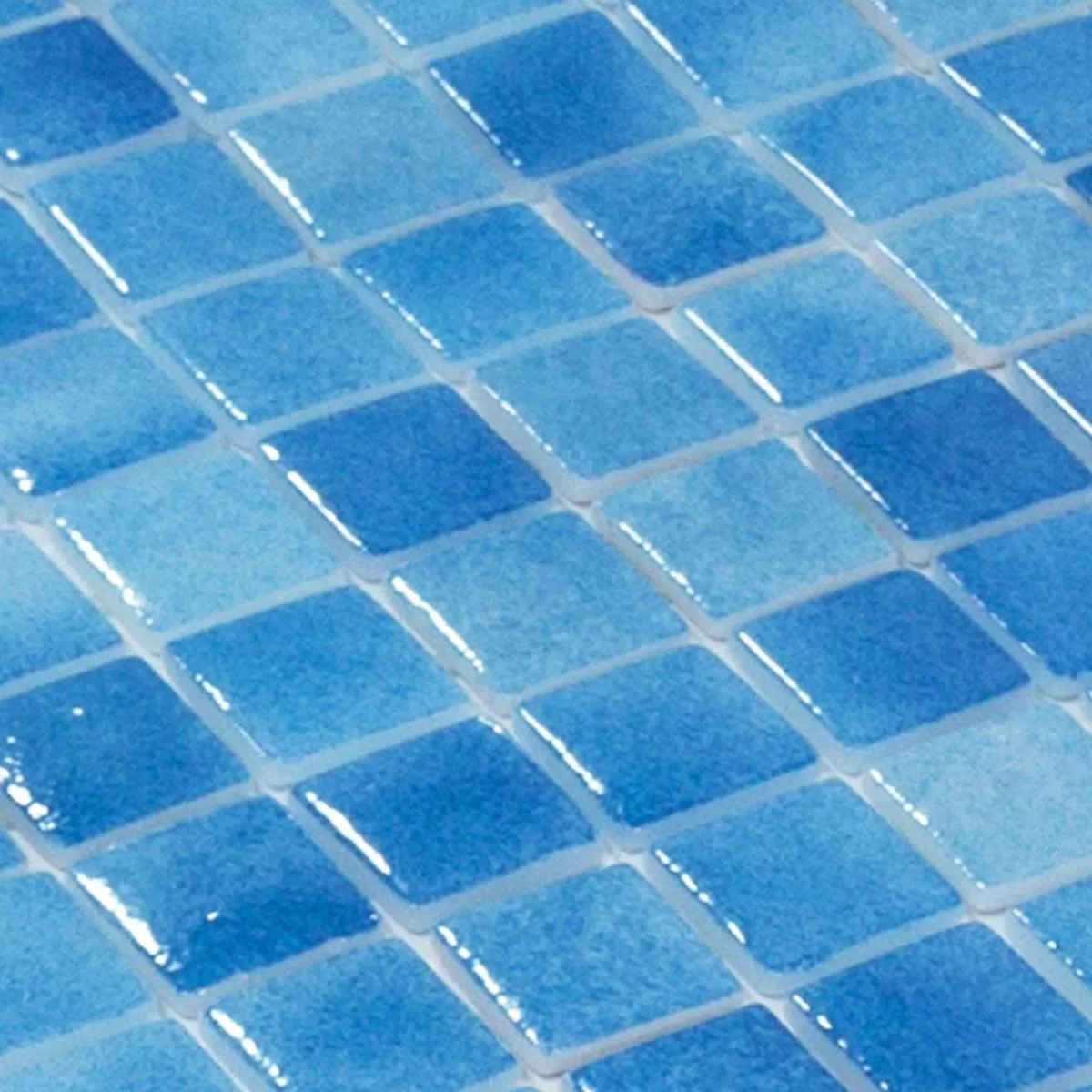 Vidro Piscina Pool Mosaico Lagoona Mar Azul