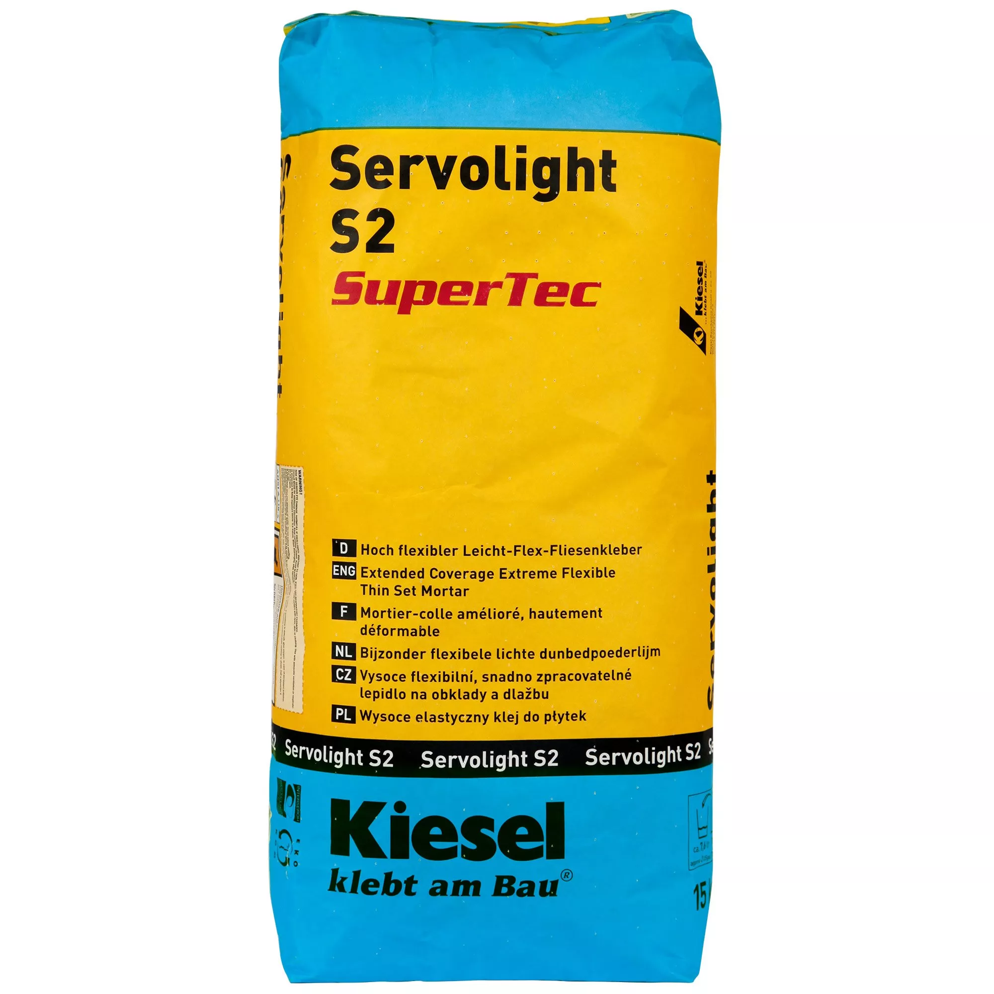 Kiesel Servolight S2 SuperTec - Adesivo para azulejos light flex altamente flexível (15KG)