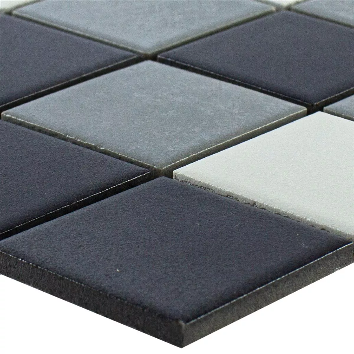 Padrão de Mosaico Cerâmico Azulejos Orion Preto Cinza