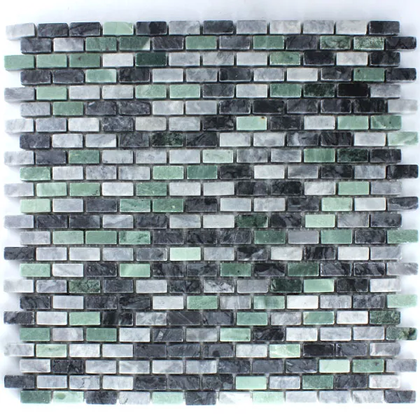 Padrão de Azulejo Mosaico Mármore Gironde Jade Preto Verde