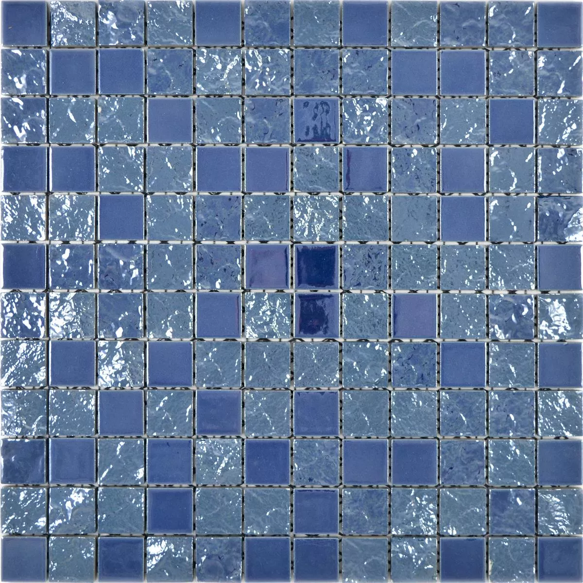 Padrão de Mosaico Cerâmico Azulejos Shogun 3D Azul