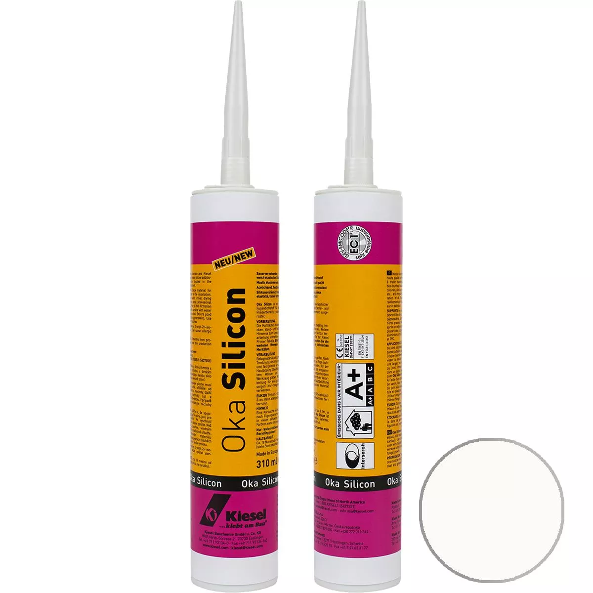 Junta de silicone Kiesel OKA SILICON Edelweiss 310 ml