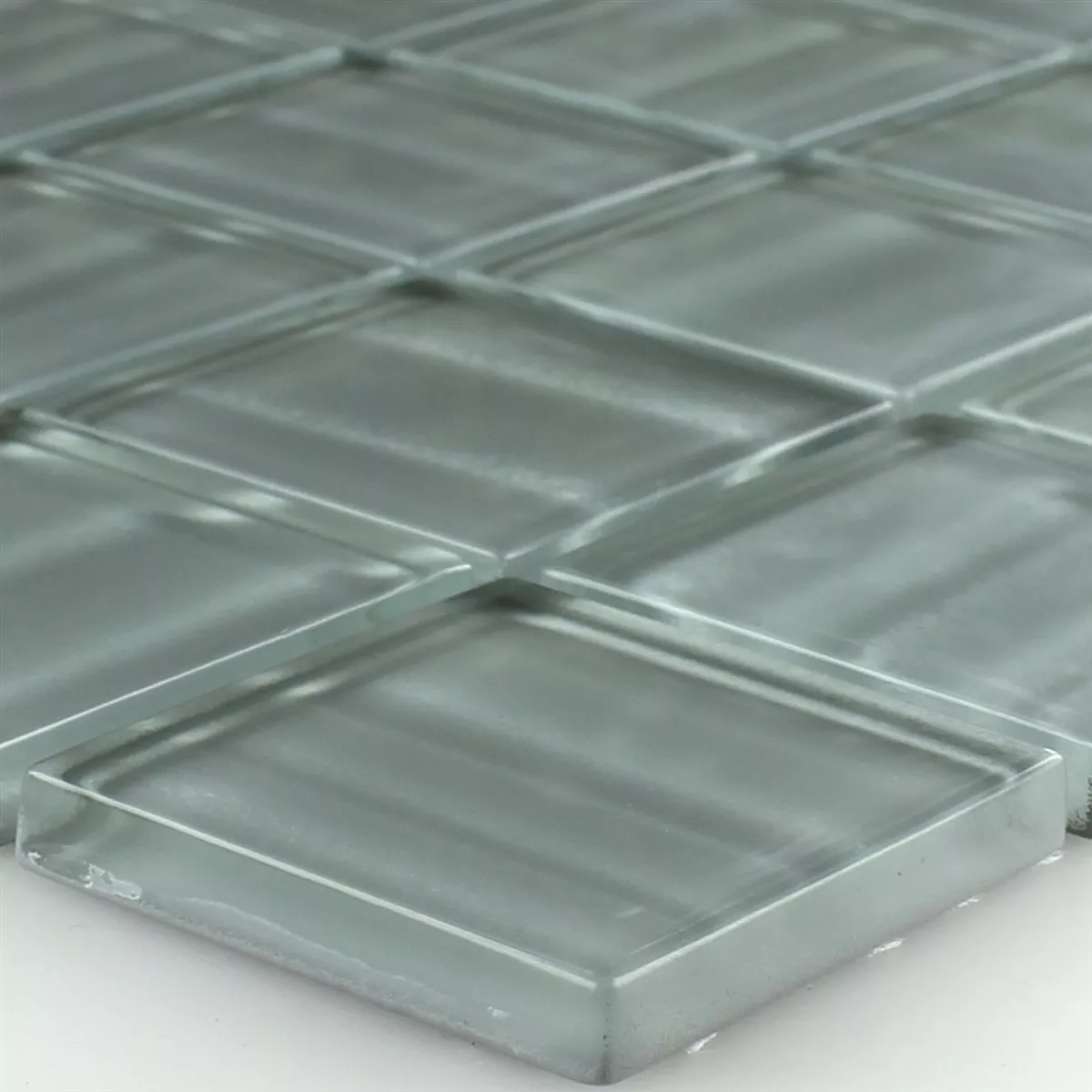 Padrão de Mosaico De Vidro Azulejos Columbia Cinza Listrado