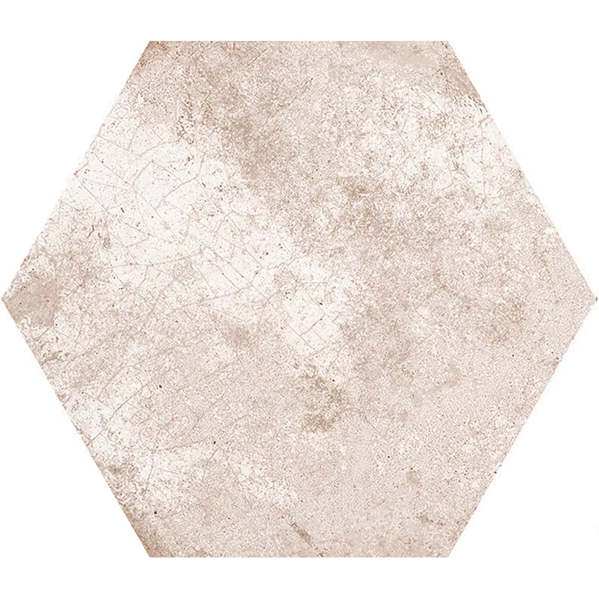 Grés Porcelânico Azulejos Honiara Hexágono Ladrilho De Base Taupe 22,5x25,9cm