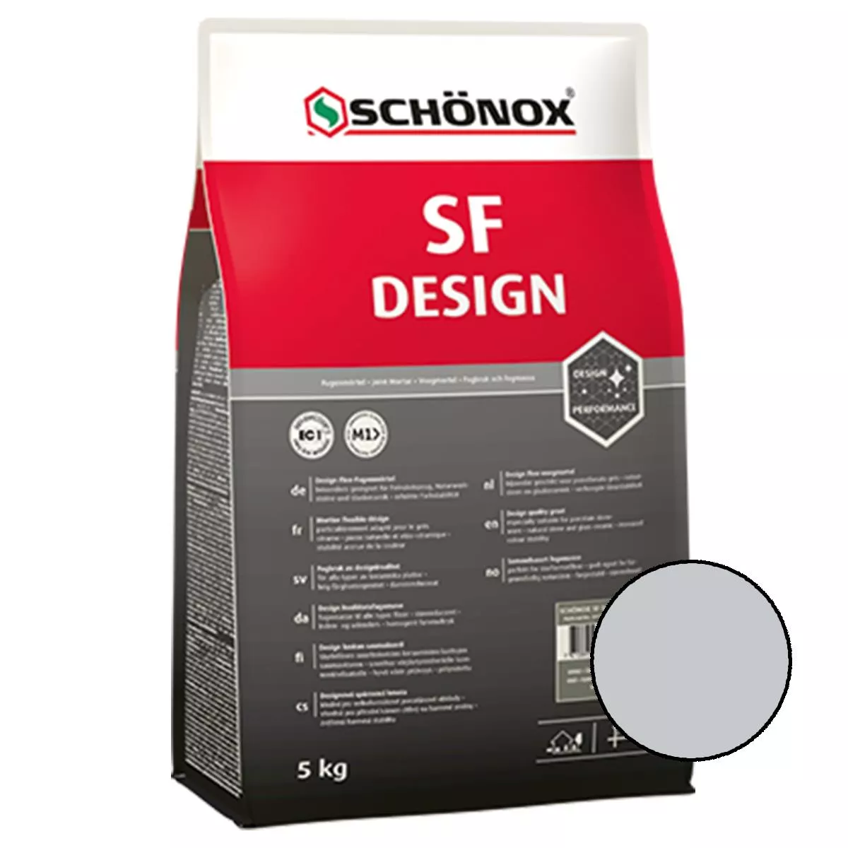 Argamassa Schönox SF Design Cinzento Prata 5 kg