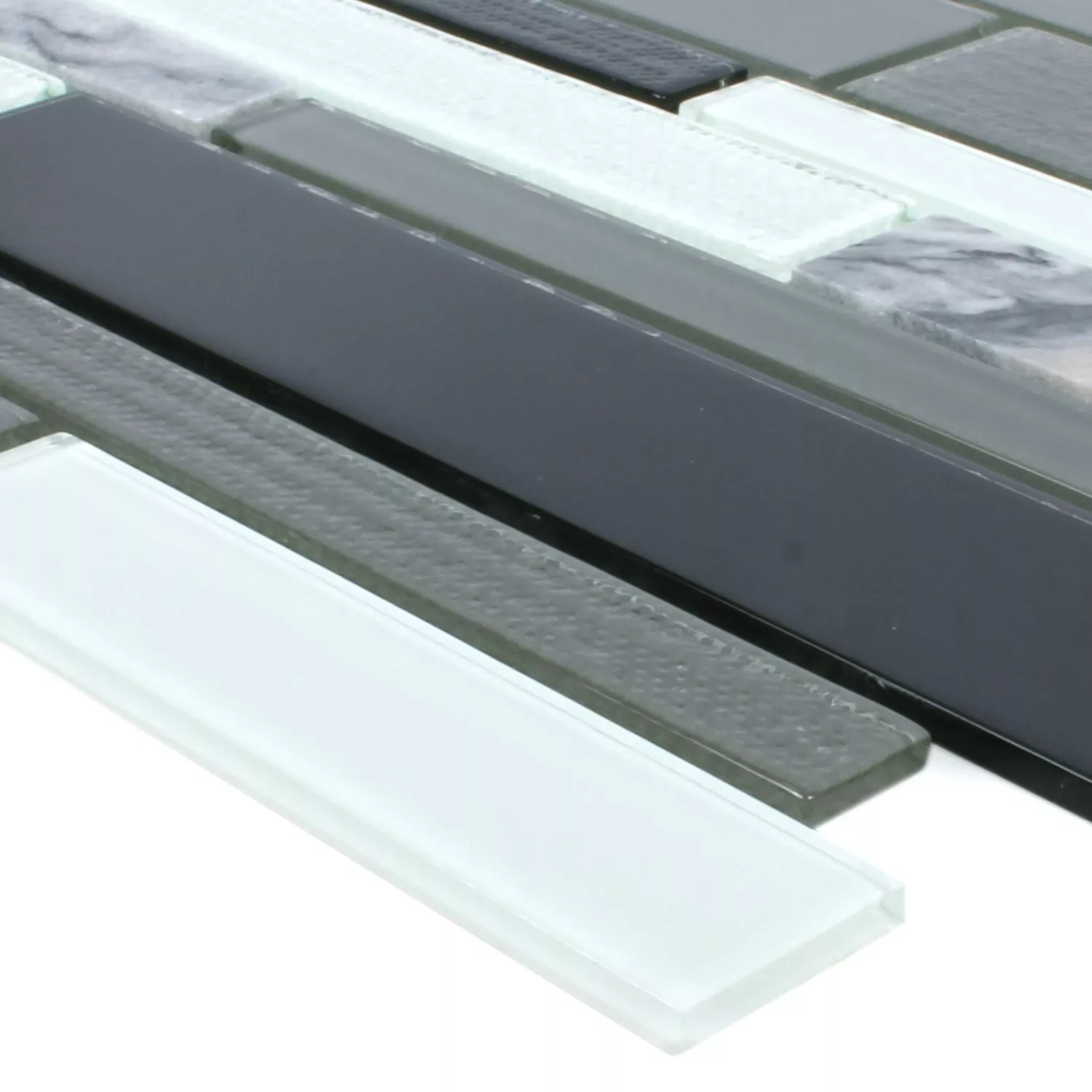 Azulejo Mosaico Vidro Pedra Natural Kalamos Preto Branco Azulejo Mosaico Vidro Pedra Natural Kalamos Preto Branco