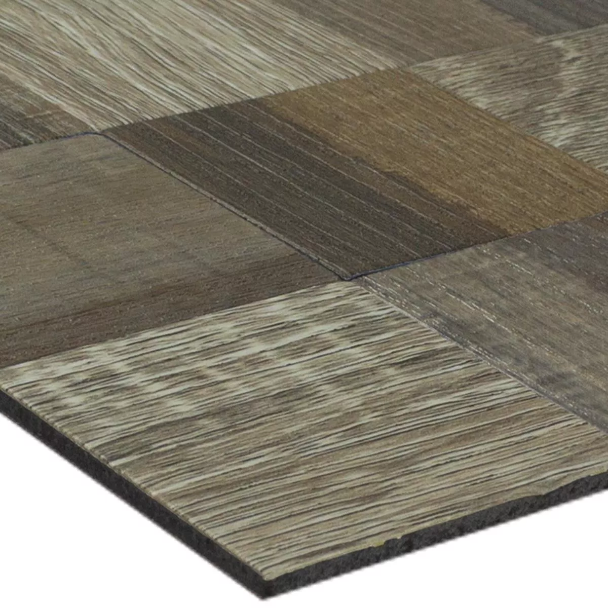 Metal Azulejo Mosaico Autoadesivo Aparência de Madeira Skypia Marrom Bege