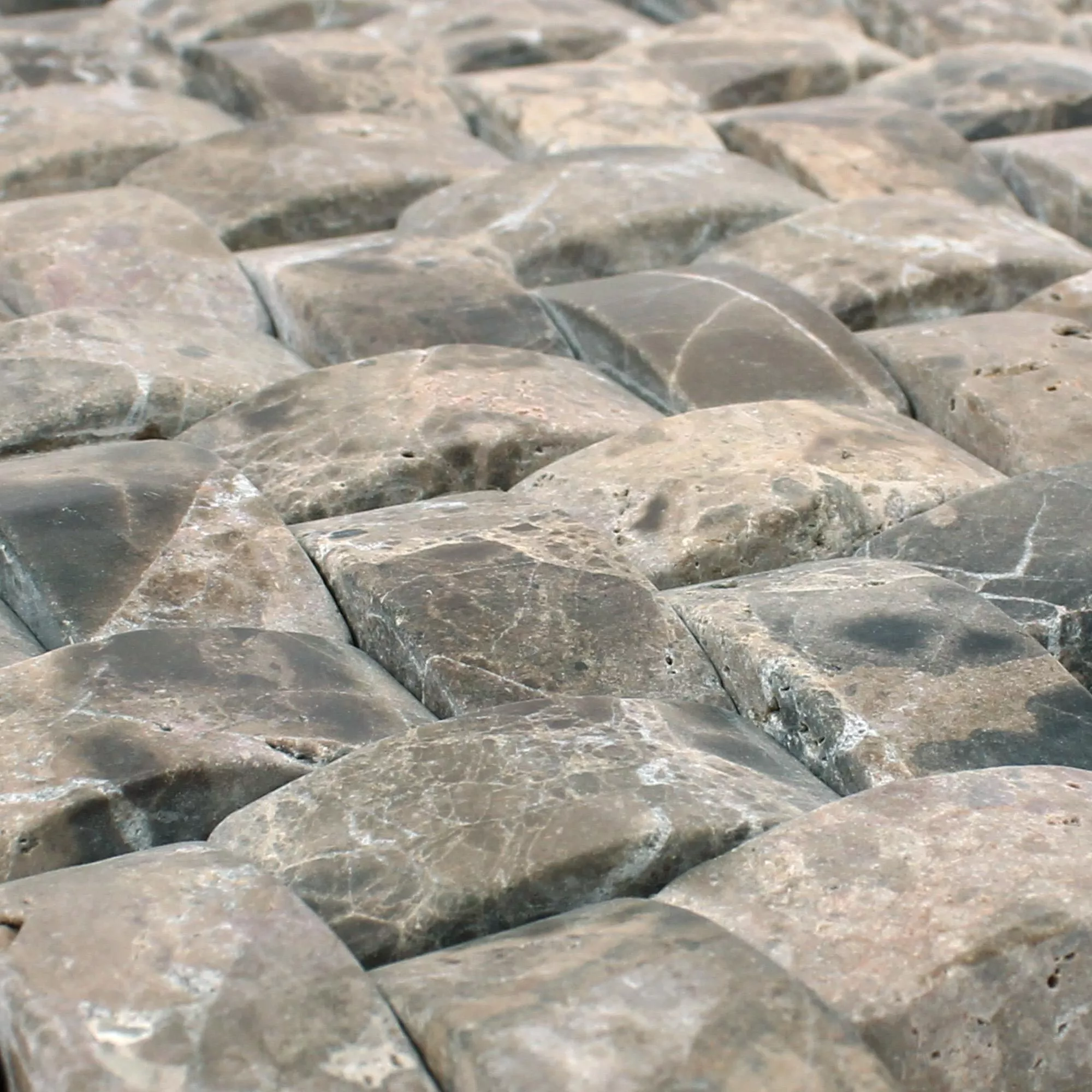 Padrão de Mosaico De Pedra Natural Mármore Gorica Marron Emperador
