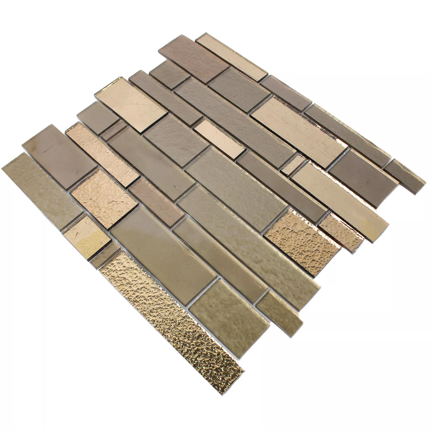 Azulejo Mosaico Trend-Vi Vidro Metropolis Bronzite