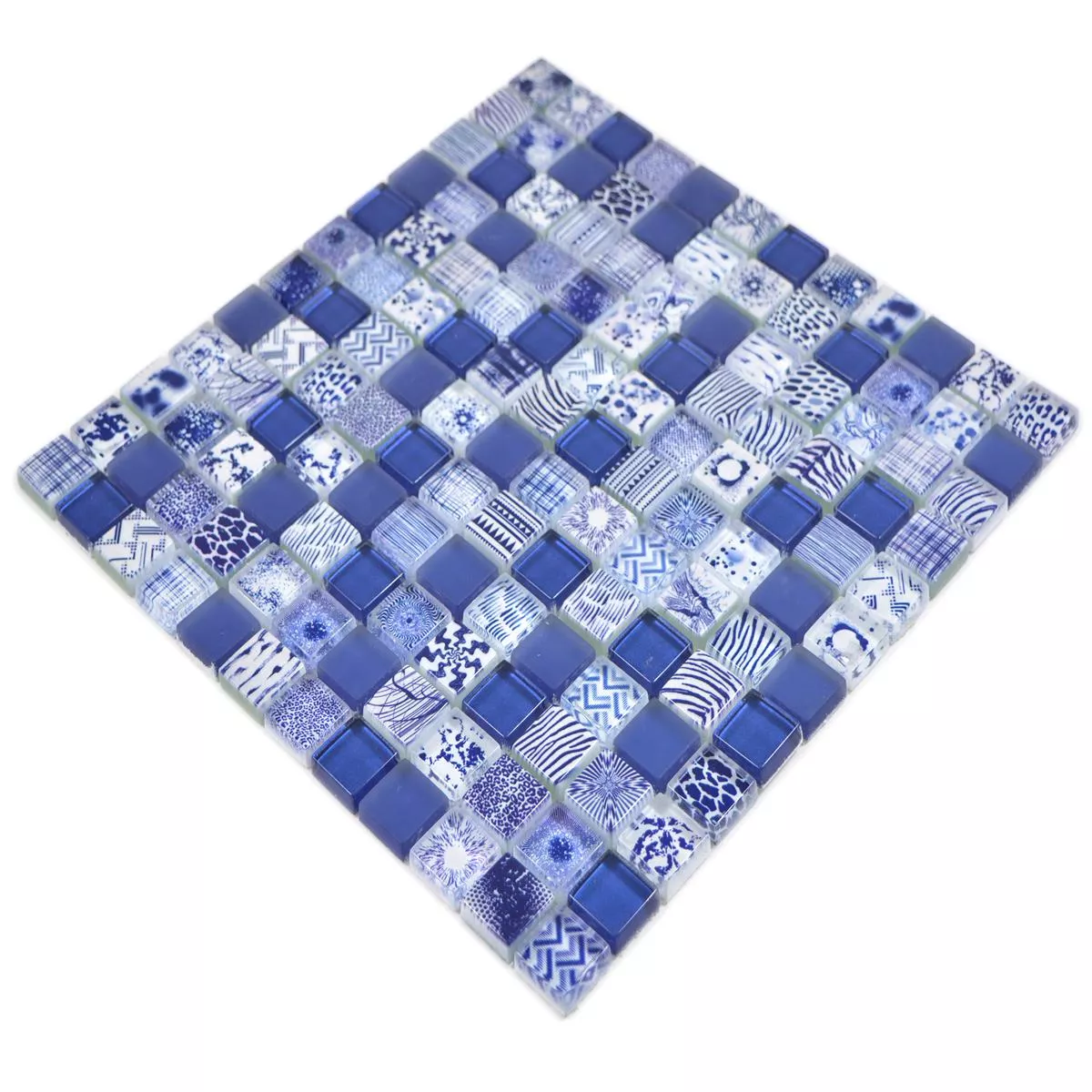 Mosaico De Vidro Azulejos Cornelia Óptica Retrô Azul