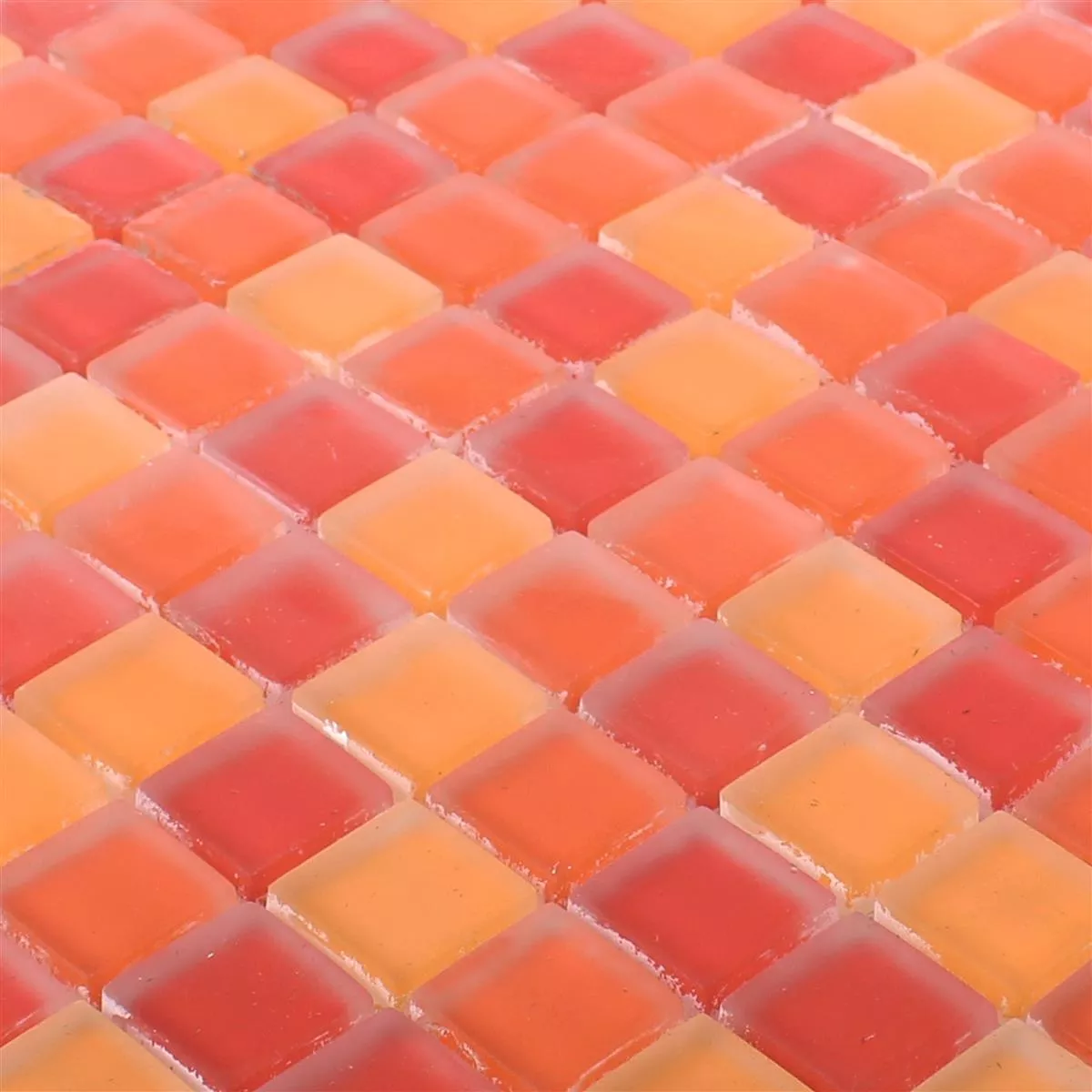 Mosaico De Vidro Azulejos Blossom Laranja Vermelha Mix Fosco