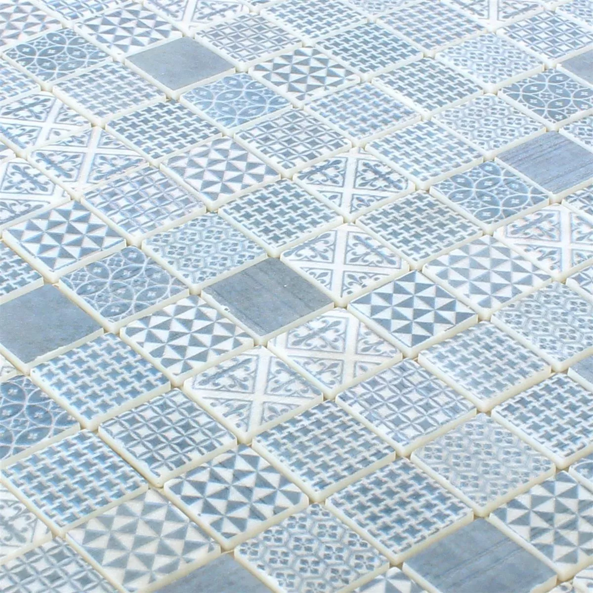 Padrão de Mosaico De Vidro Azulejos Malard Azul