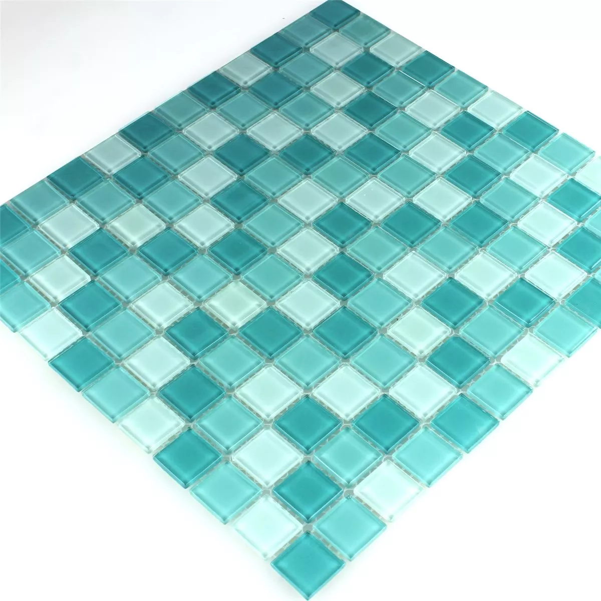 Padrão de Mosaico De Vidro Azulejos Verde Mix 