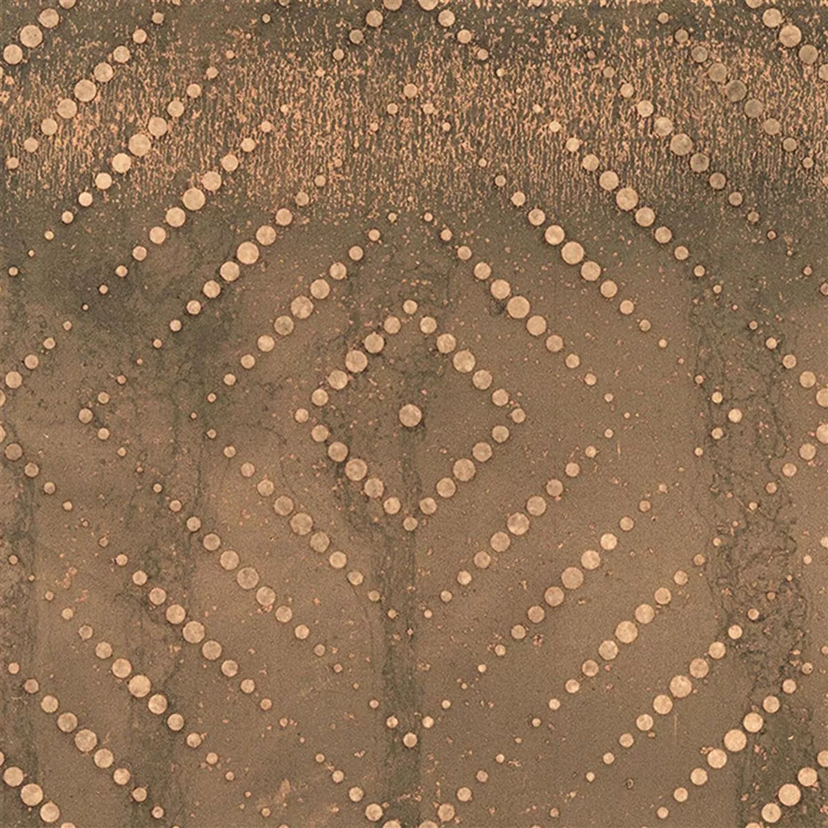 Ladrilhos Chicago Aparência de Metal Bronze R9 - 18,5x18,5cm - 3 Ladrilhos Chicago Aparência de Metal Bronze R9 - 18,5x18,5cm - 3