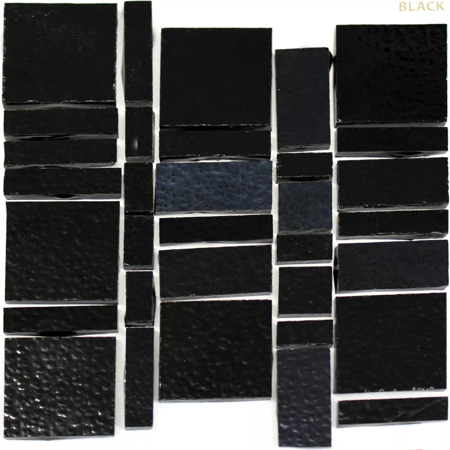 Ladrilhos De Vidro Trend Reciclando Mosaico Liberty Black