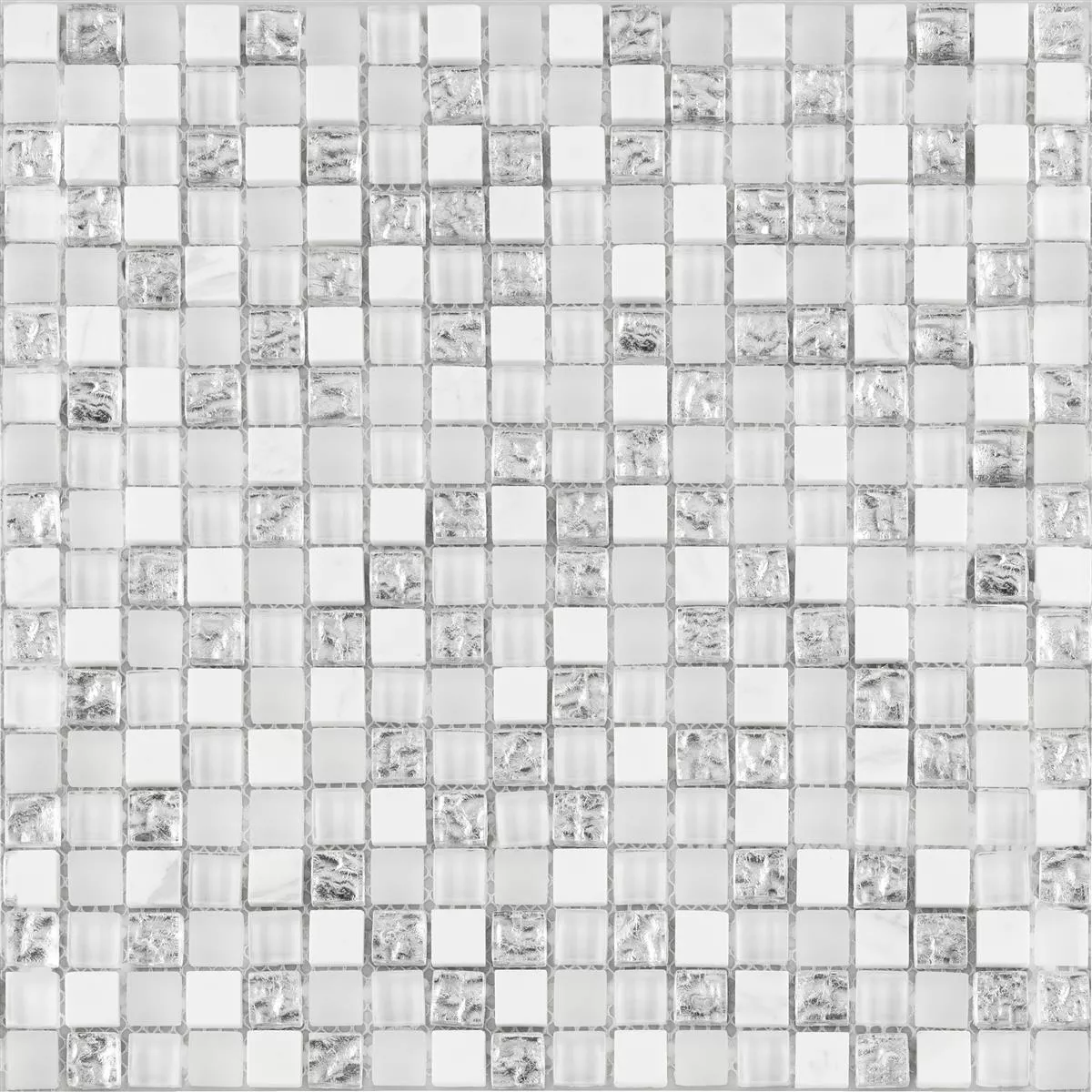 Mosaico De Vidro Azulejos Lexington Vidro Mistura de Materiais Branco