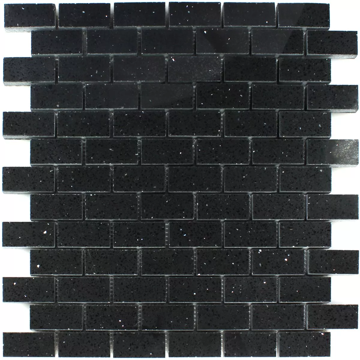 Padrão de Azulejo Mosaico Resina Quartzito Preto