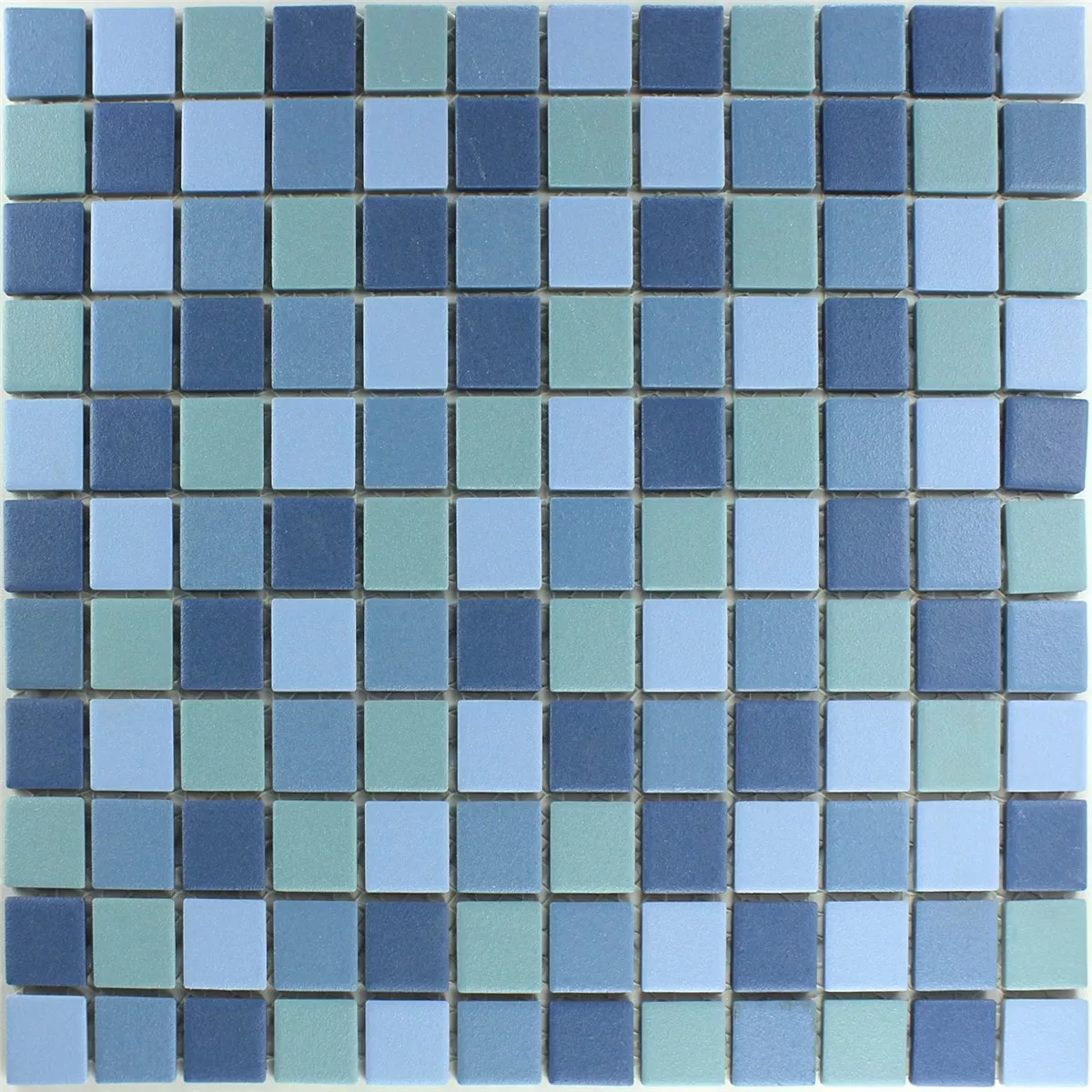 Padrão de Azulejo Mosaico Cerâmica Anti-Derrapante Azul Mix