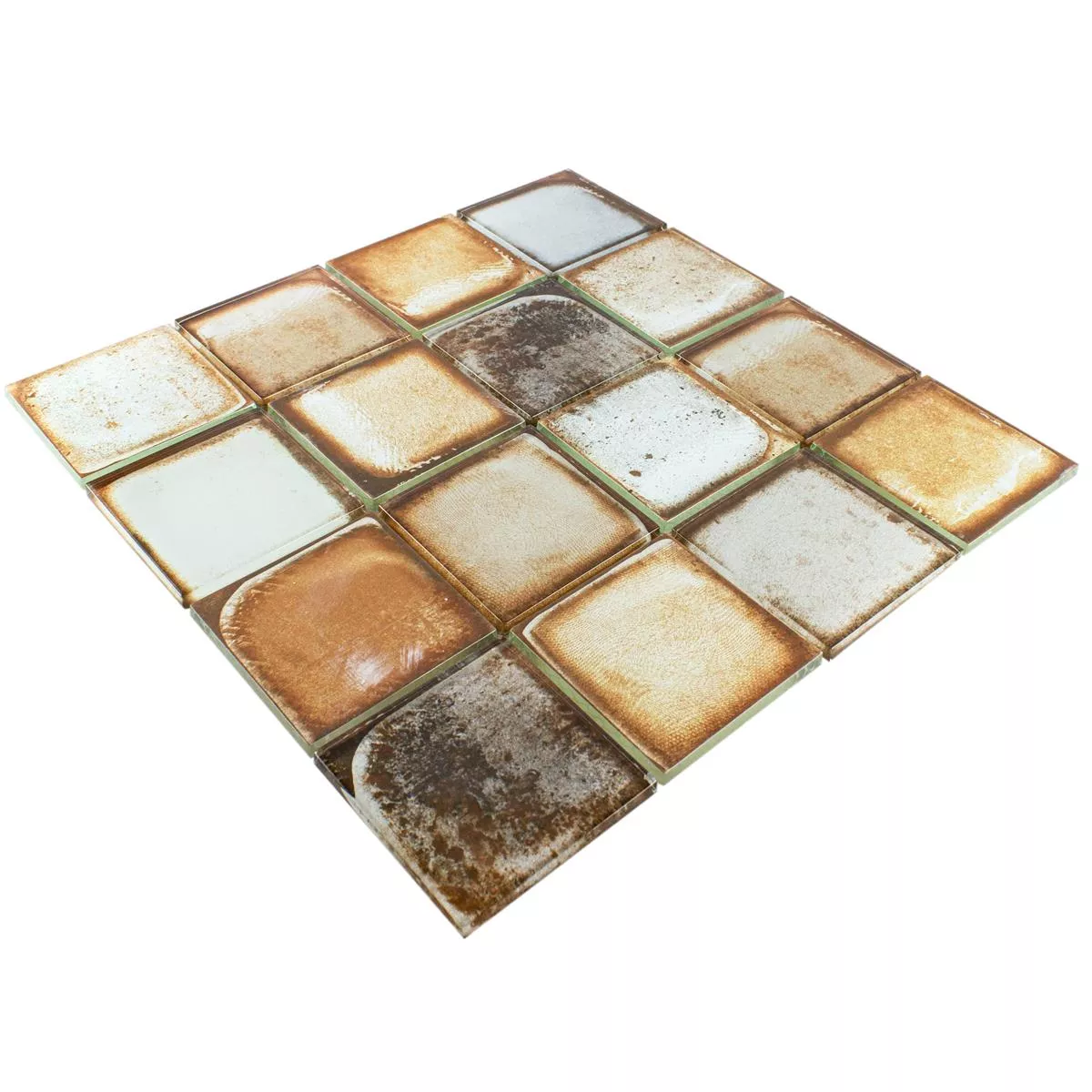 Mosaico De Vidro Azulejos Aparência de Cimento Granada Bege Claro