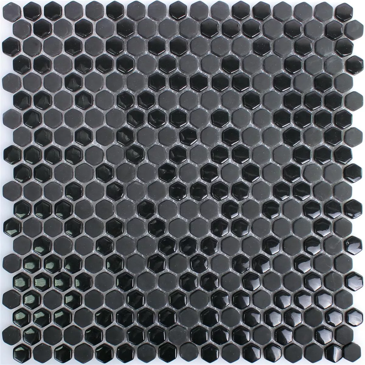 Mosaico De Vidro Azulejos Brockway Hexágono Eco Preto