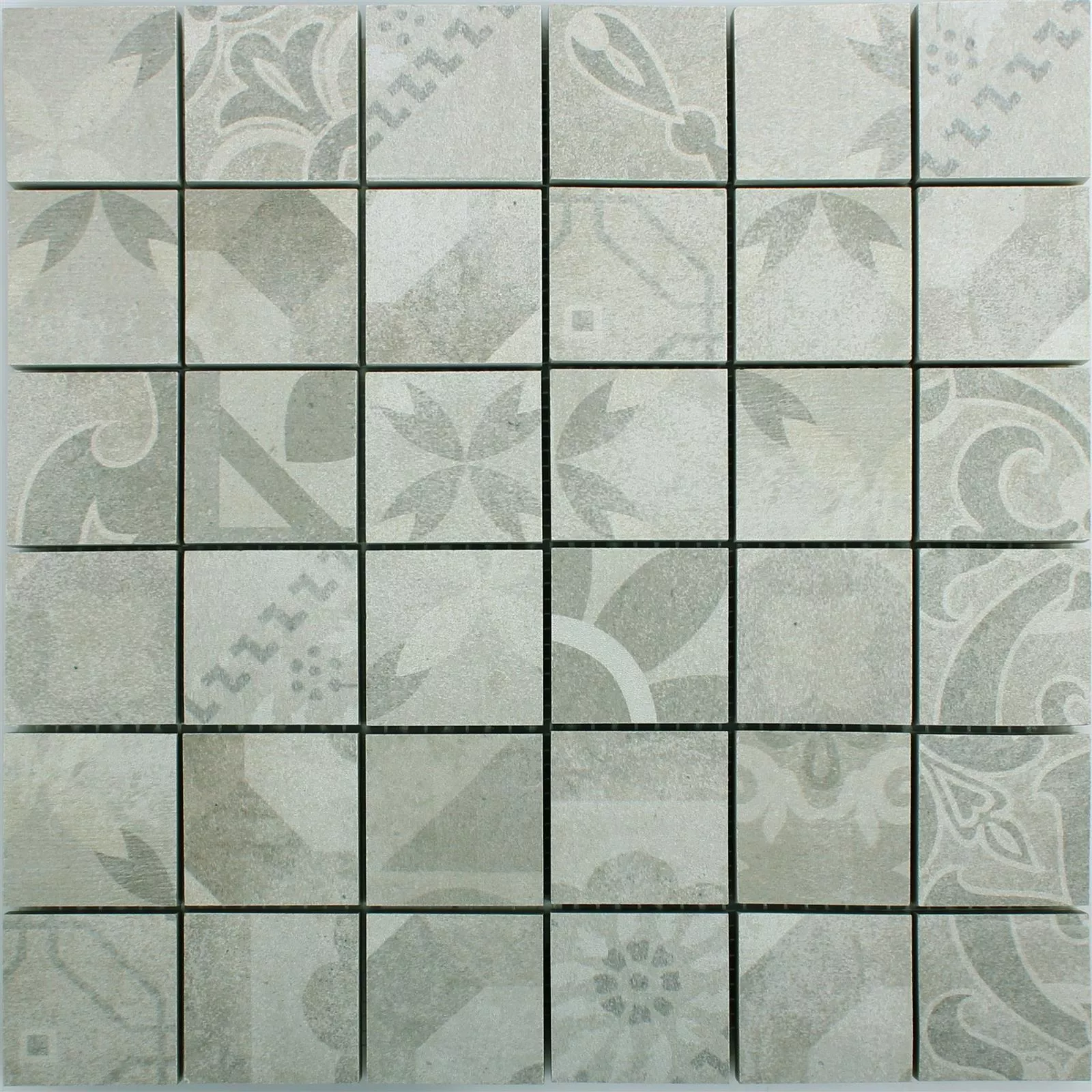 Padrão de Mosaico Cerâmico Vintage Azulejos Coupe Bege R10/B