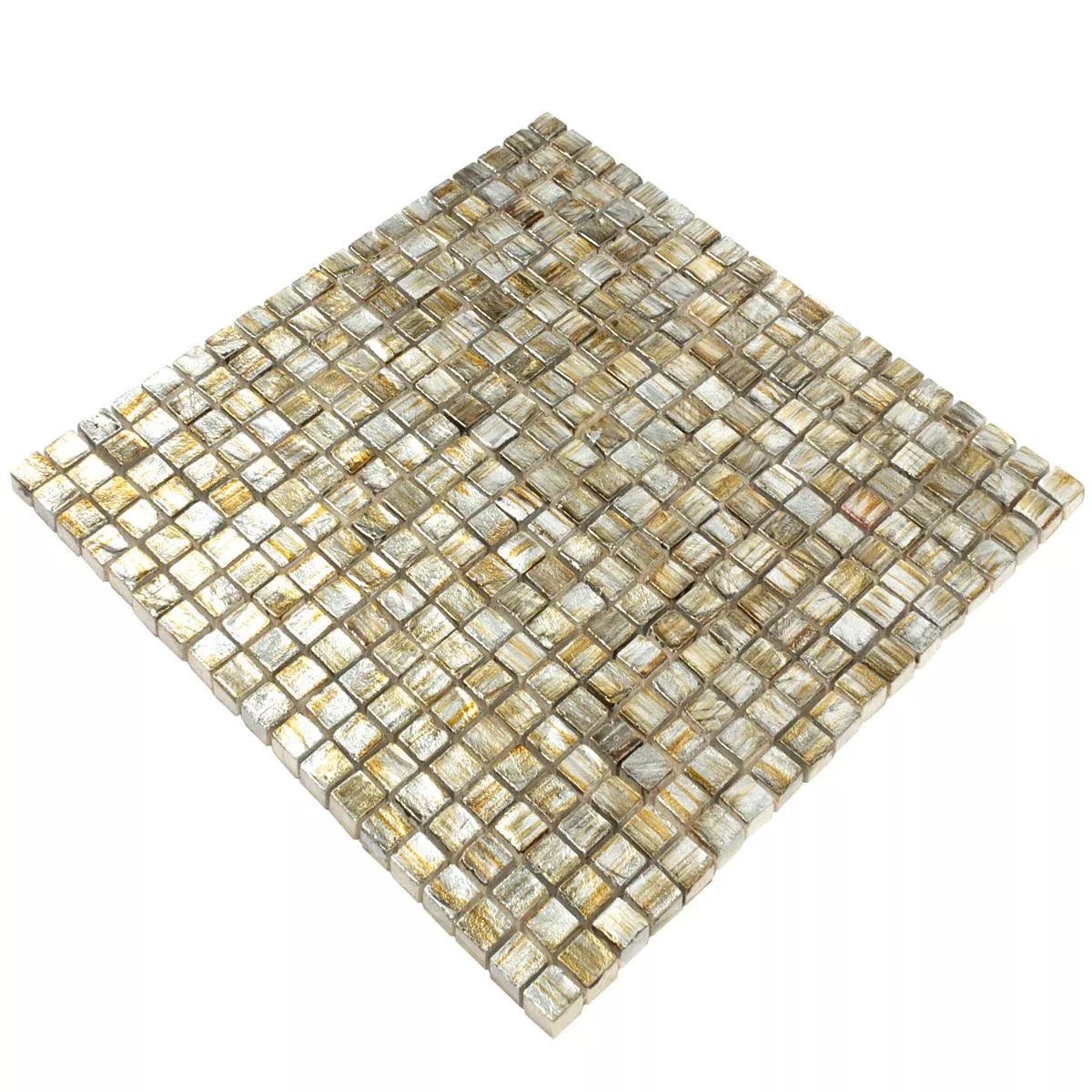 Pedra Natural Azulejo Mosaico Honeylake Ouro Prata