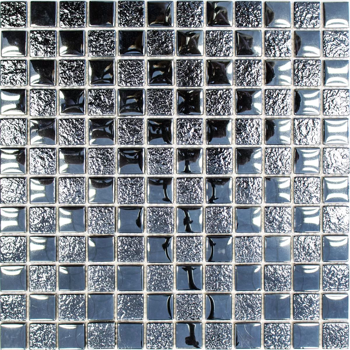 Padrão de Mosaico De Vidro Azulejos Nikolski Lustre Preto