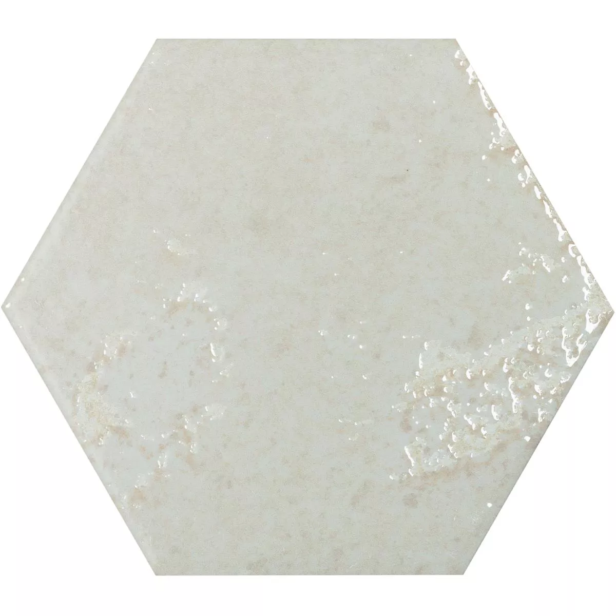 Azulejos Lara Brilhante Ondulado 13x15cm Hexágono Branco Azulejos Lara Brilhante Ondulado 13x15cm Hexágono Branco