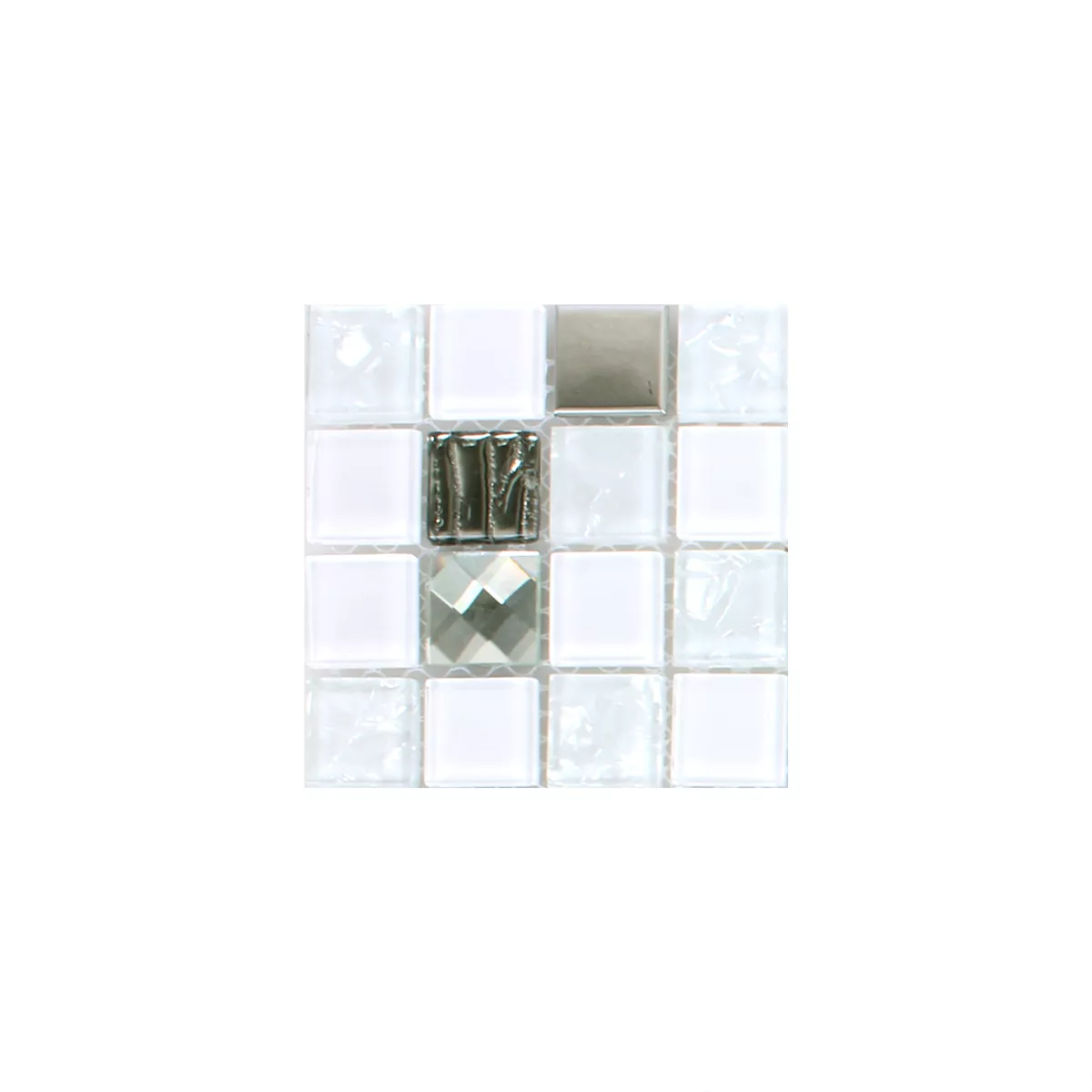 Padrão de Azulejo Mosaico Admont Branco Diamante Quadrada